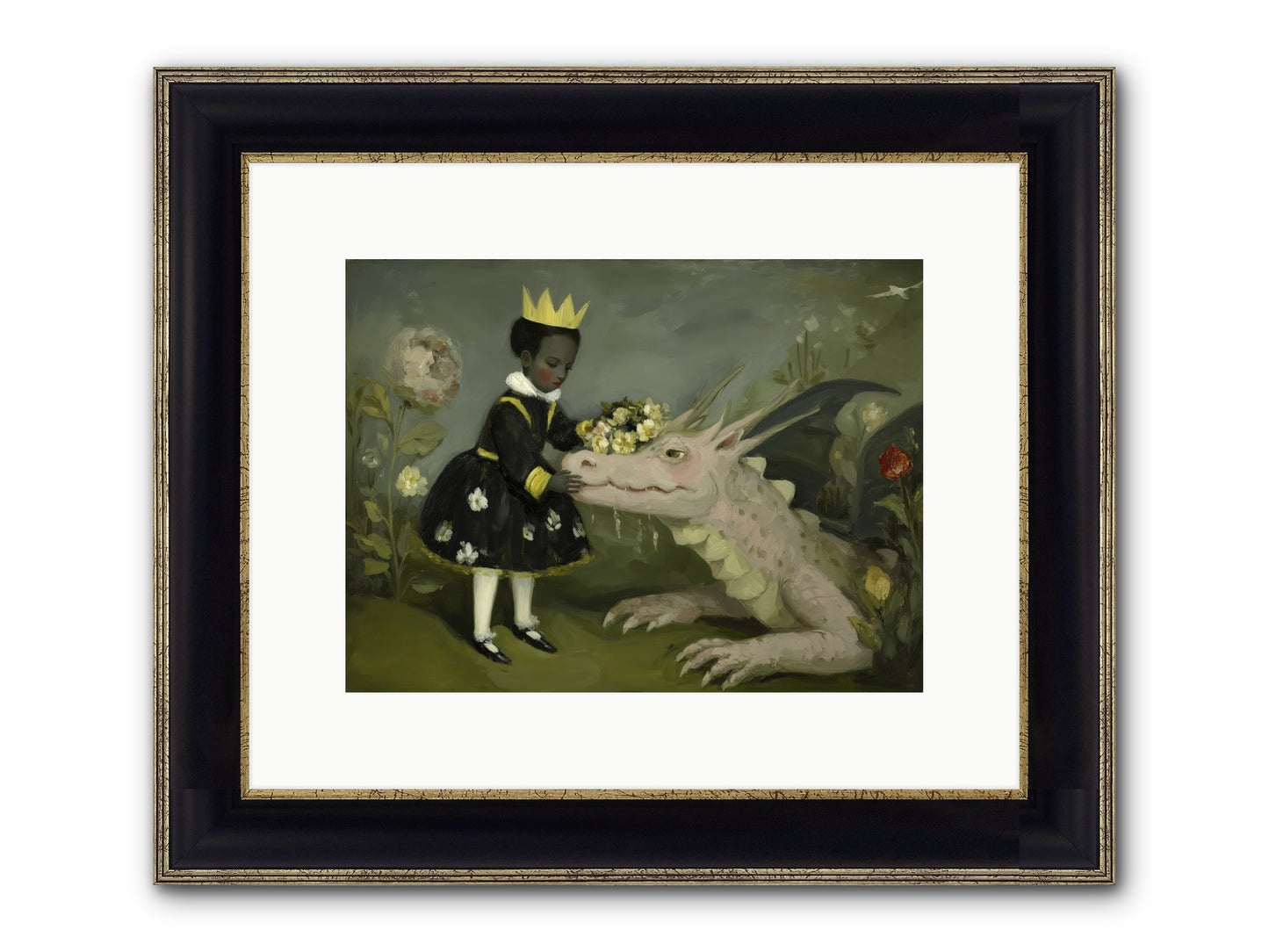 Where Scales Meet Wonder Framed Print - Black & Gold 12x9