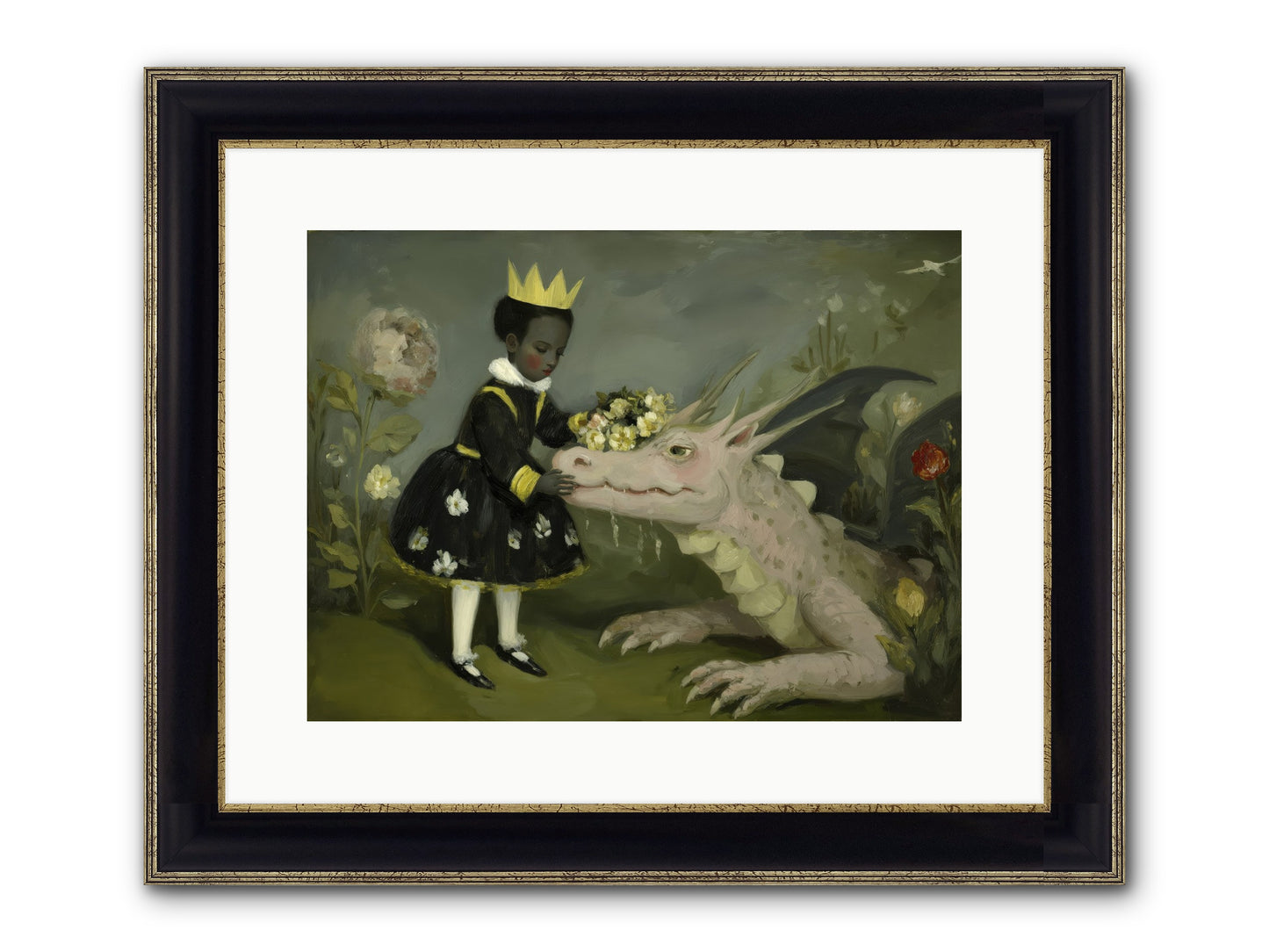 Where Scales Meet Wonder Framed Print - Black & Gold 16x12