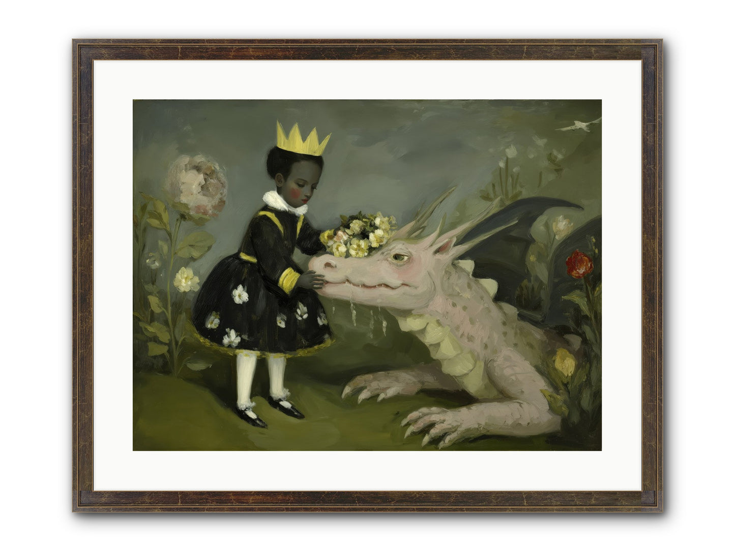 Where Scales Meet Wonder Framed Print - Slimwoods Black/Gold 24x18