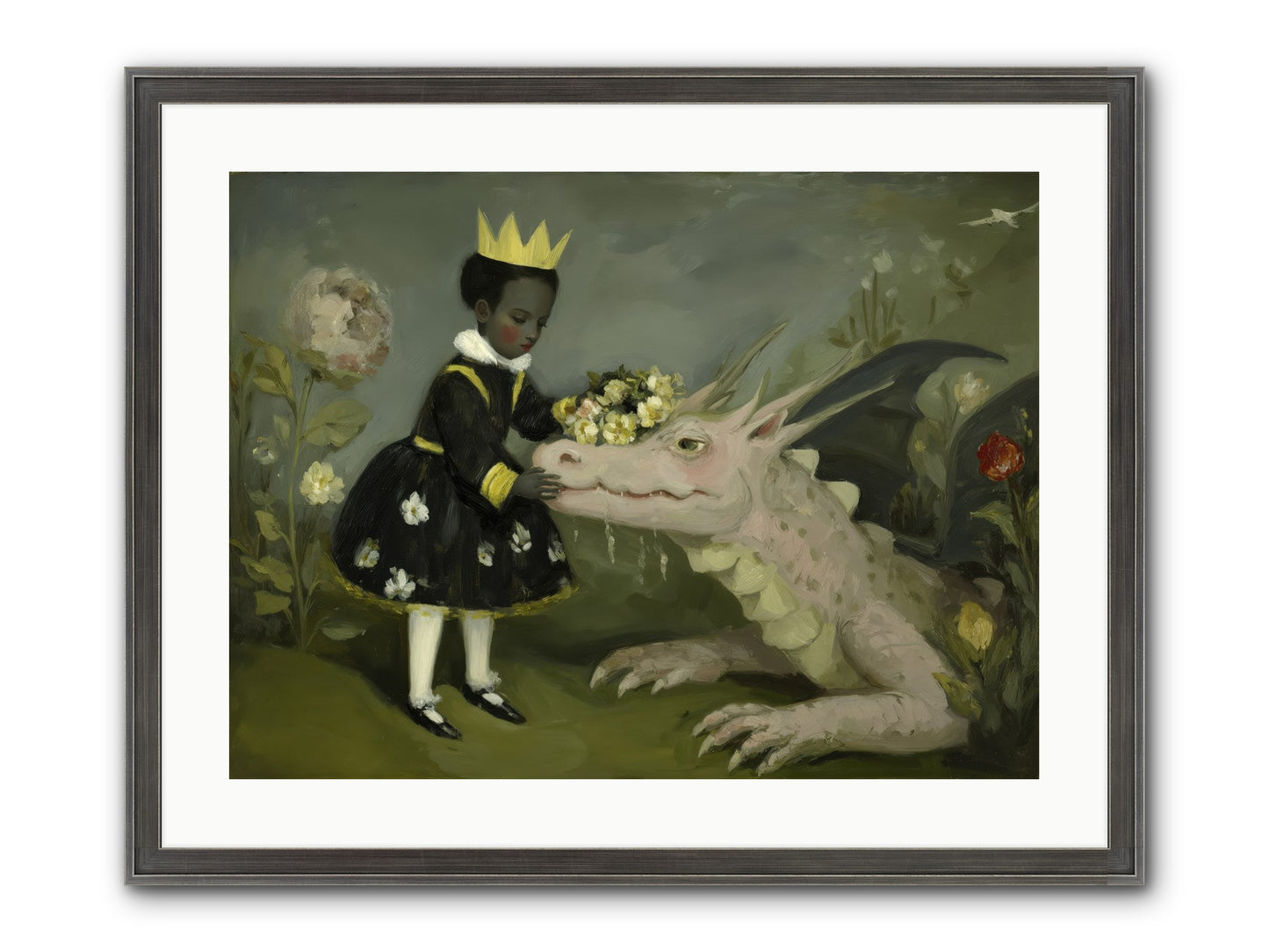 Where Scales Meet Wonder Framed Print - Slimwoods Black/Silver 24x18