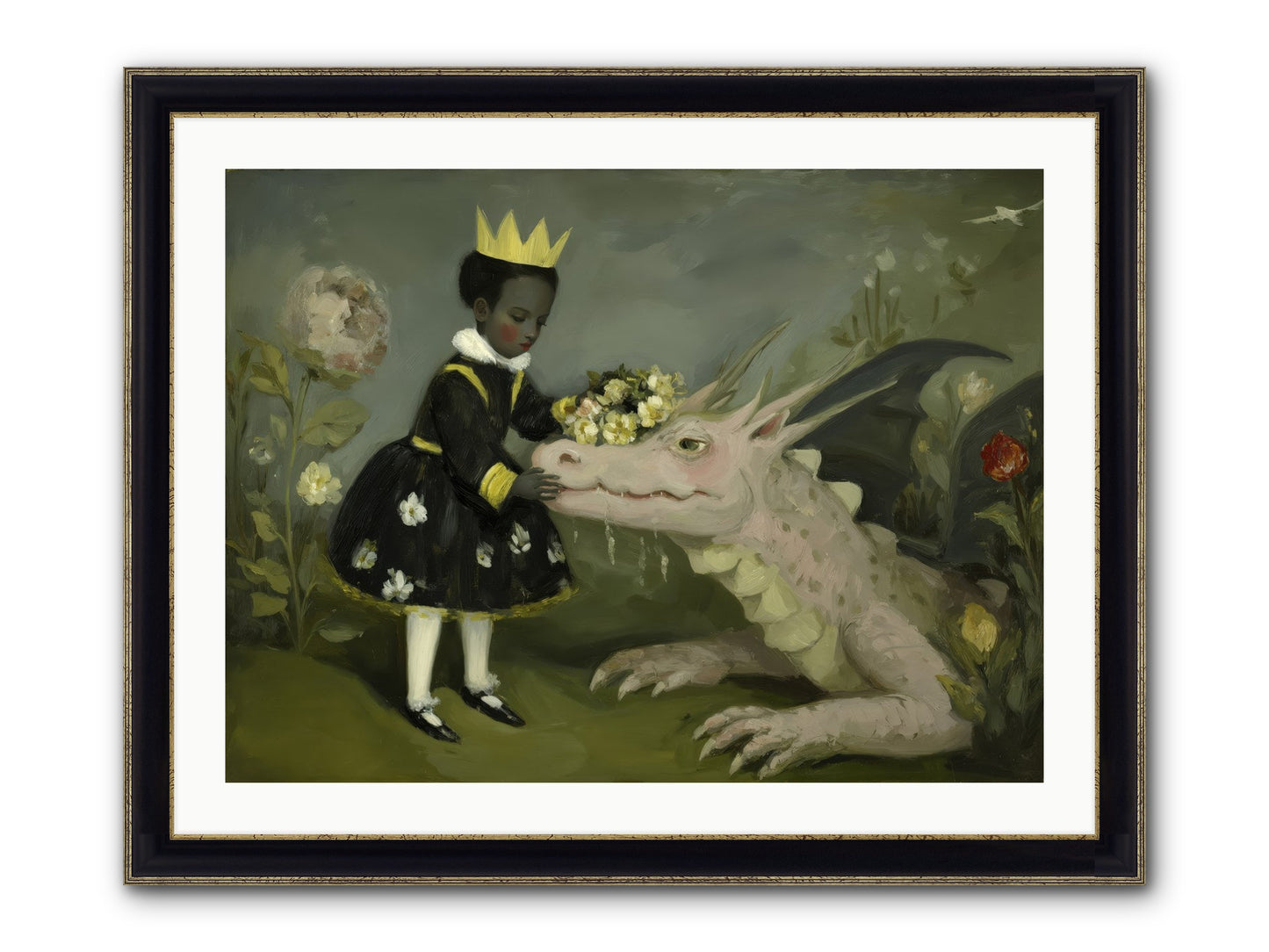 Where Scales Meet Wonder Framed Print - Black & Gold 32x24