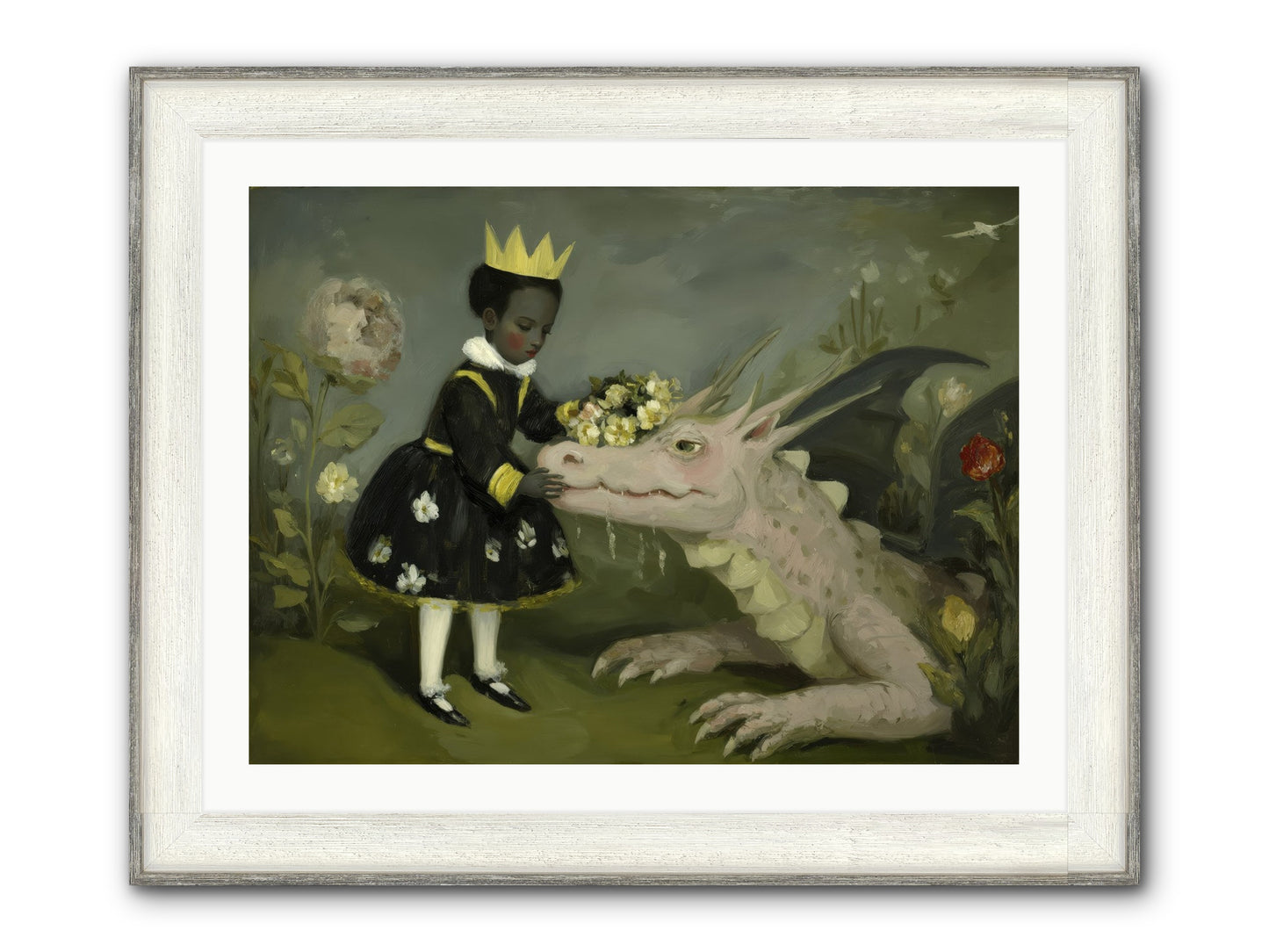 Where Scales Meet Wonder Framed Print - Driftwood White 32x24
