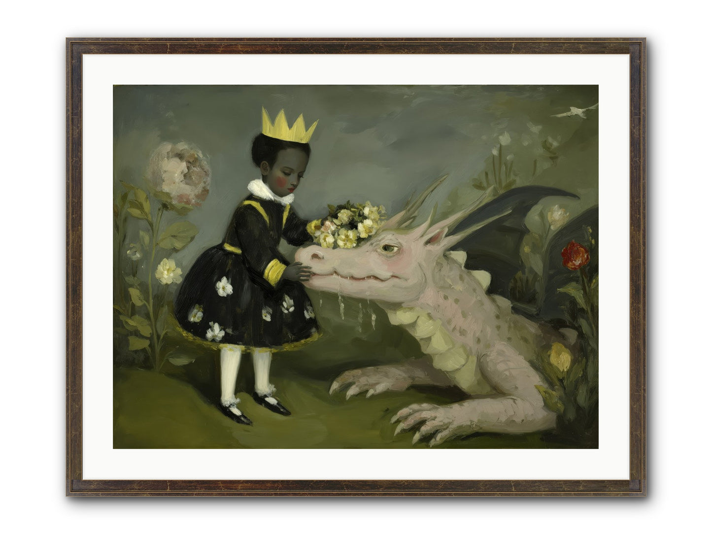 Where Scales Meet Wonder Framed Print - Slimwoods Black/Gold 32x24