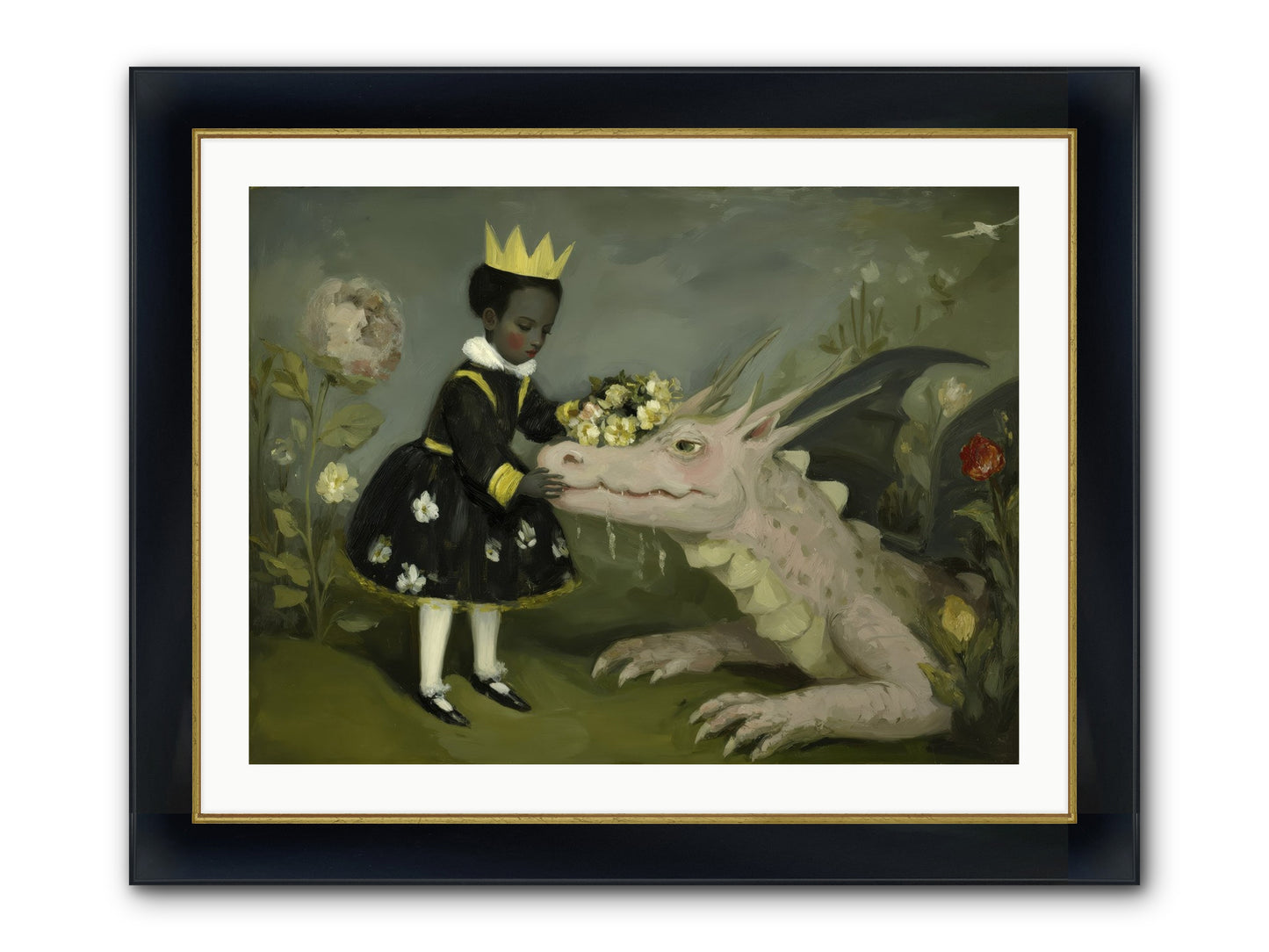 Where Scales Meet Wonder Framed Print - Wide Black w/Gold 32x24