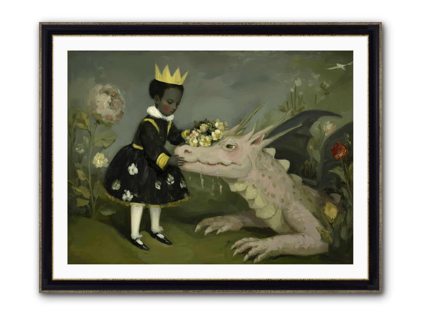 Where Scales Meet Wonder Framed Print - Black & Gold 40x30