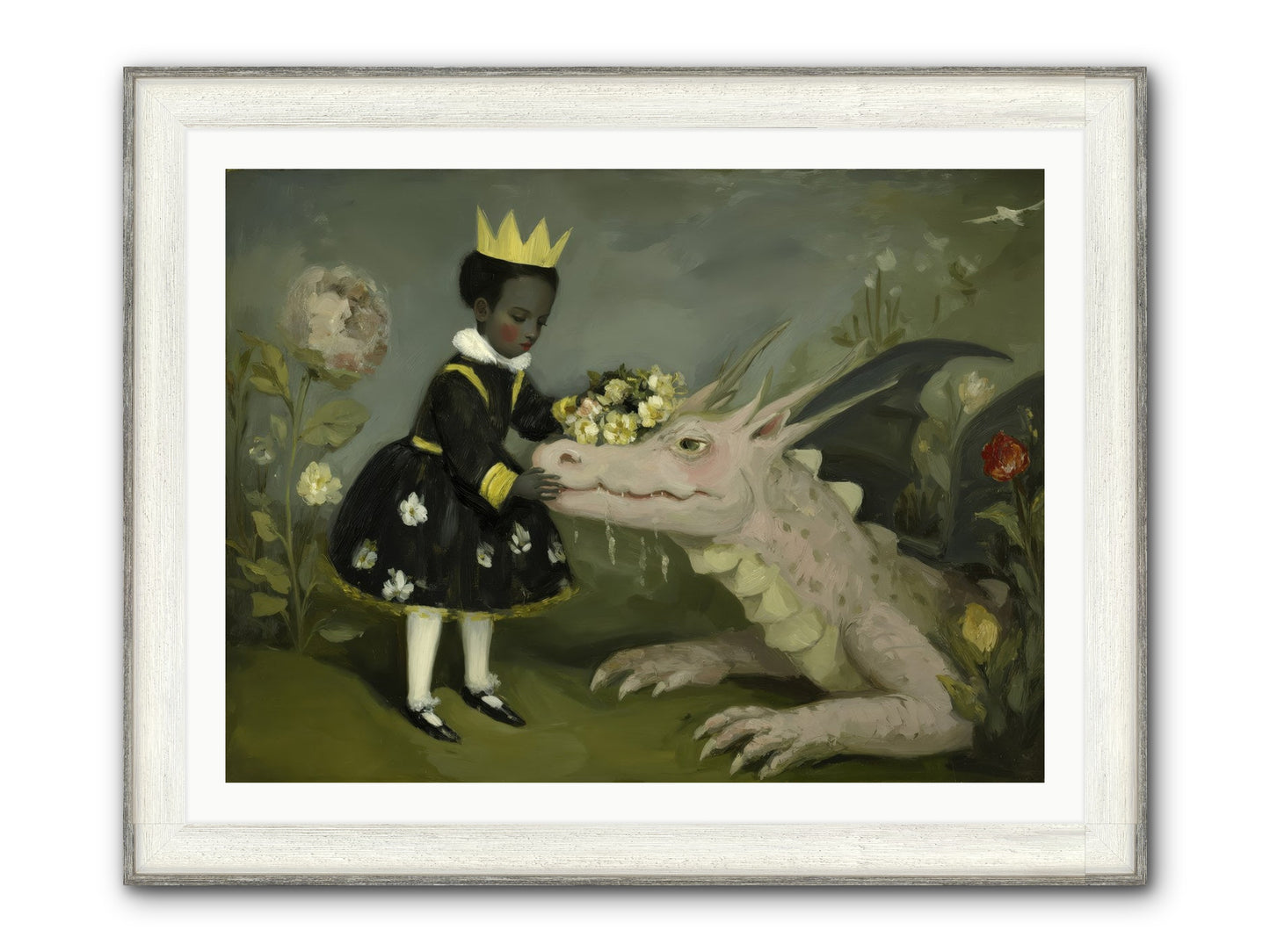 Where Scales Meet Wonder Framed Print - Driftwood White 40x30