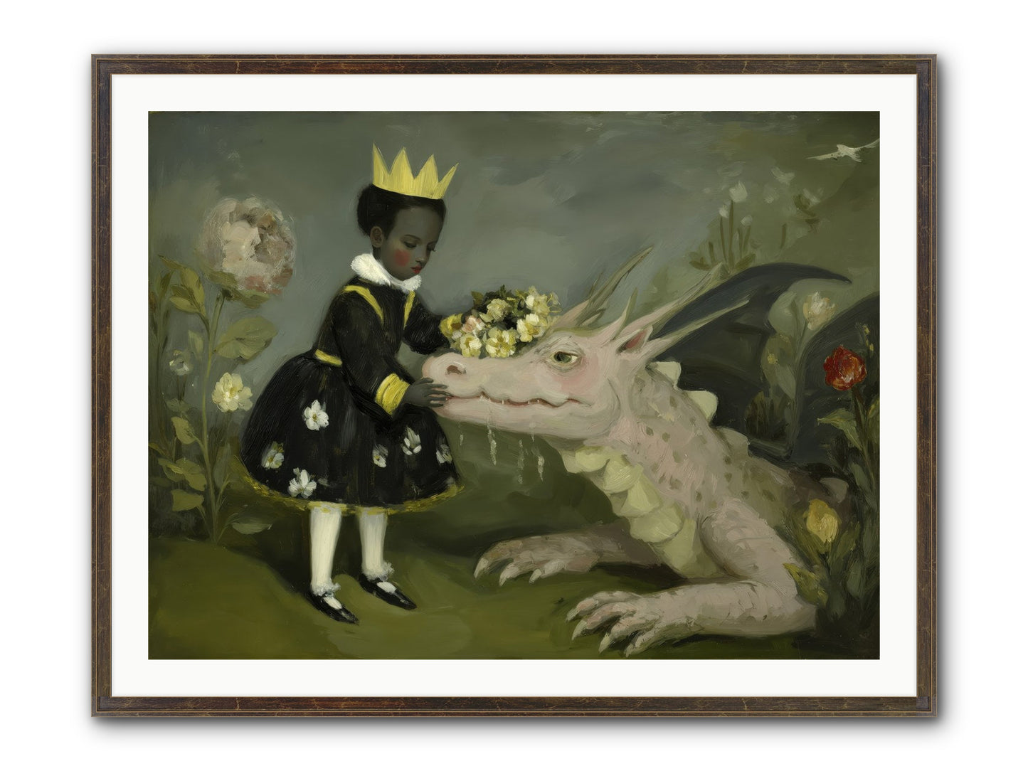 Where Scales Meet Wonder Framed Print - Slimwoods Black/Gold 40x30