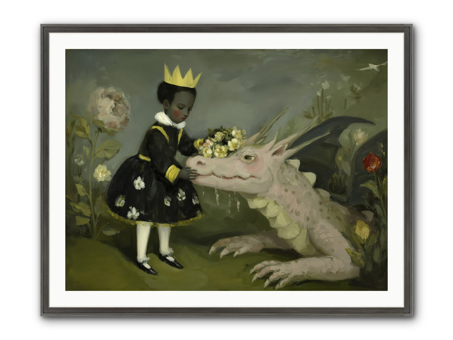 Where Scales Meet Wonder Framed Print - Slimwoods Black/Silver 40x30