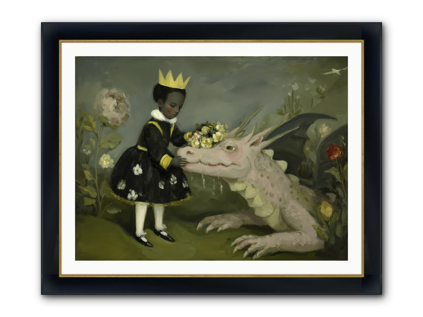 Where Scales Meet Wonder Framed Print - Wide Black w/Gold 40x30