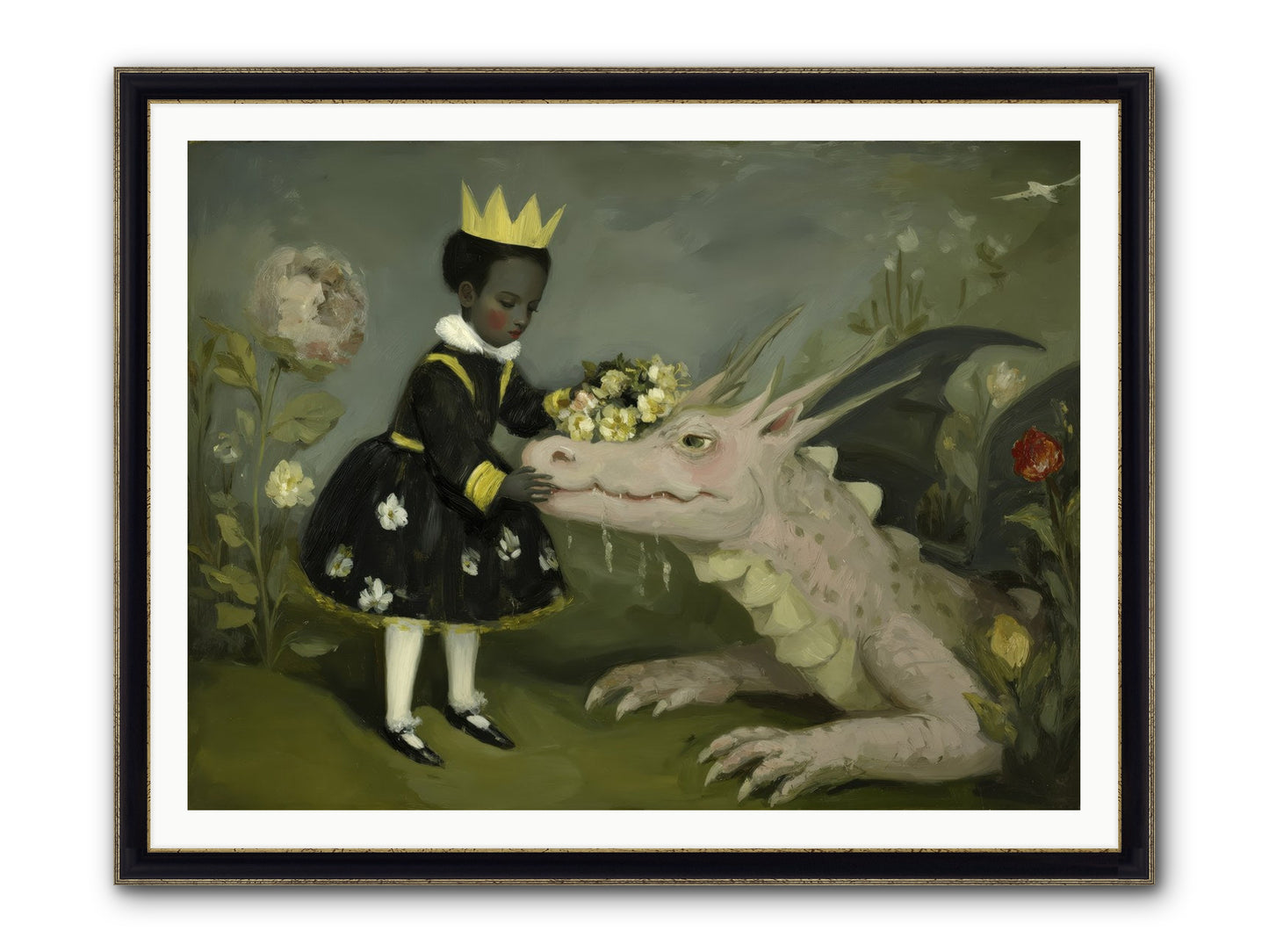 Where Scales Meet Wonder Framed Print - Black & Gold 48x36