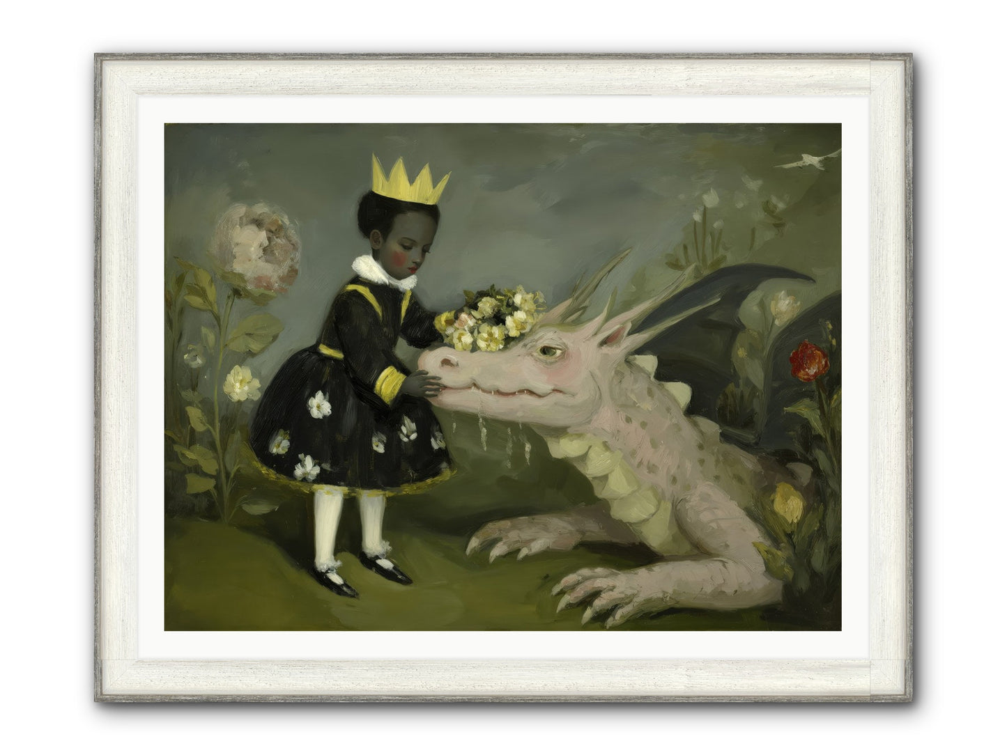 Where Scales Meet Wonder Framed Print - Driftwood White 48x36