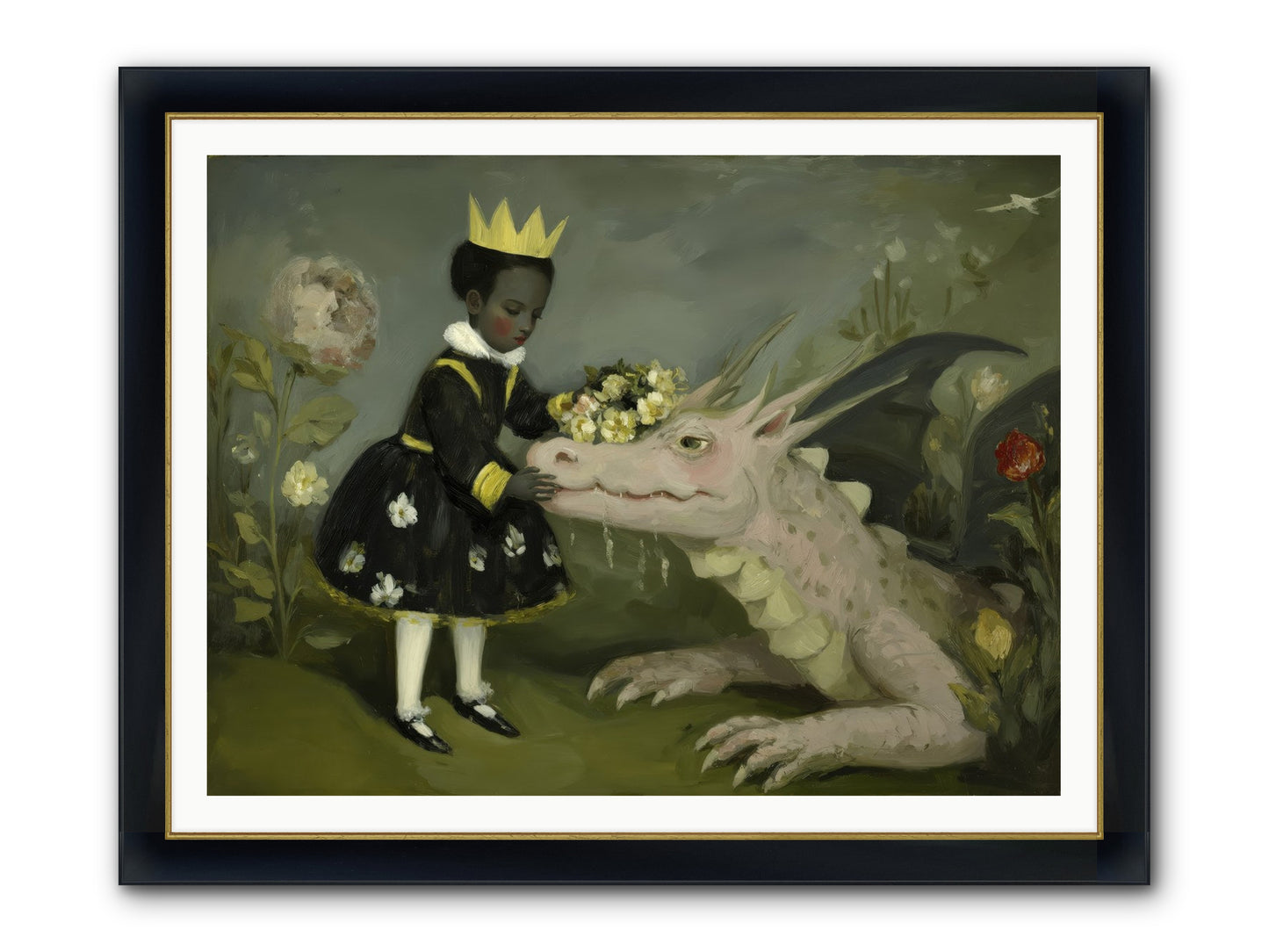 Where Scales Meet Wonder Framed Print - Wide Black w/Gold 48x36