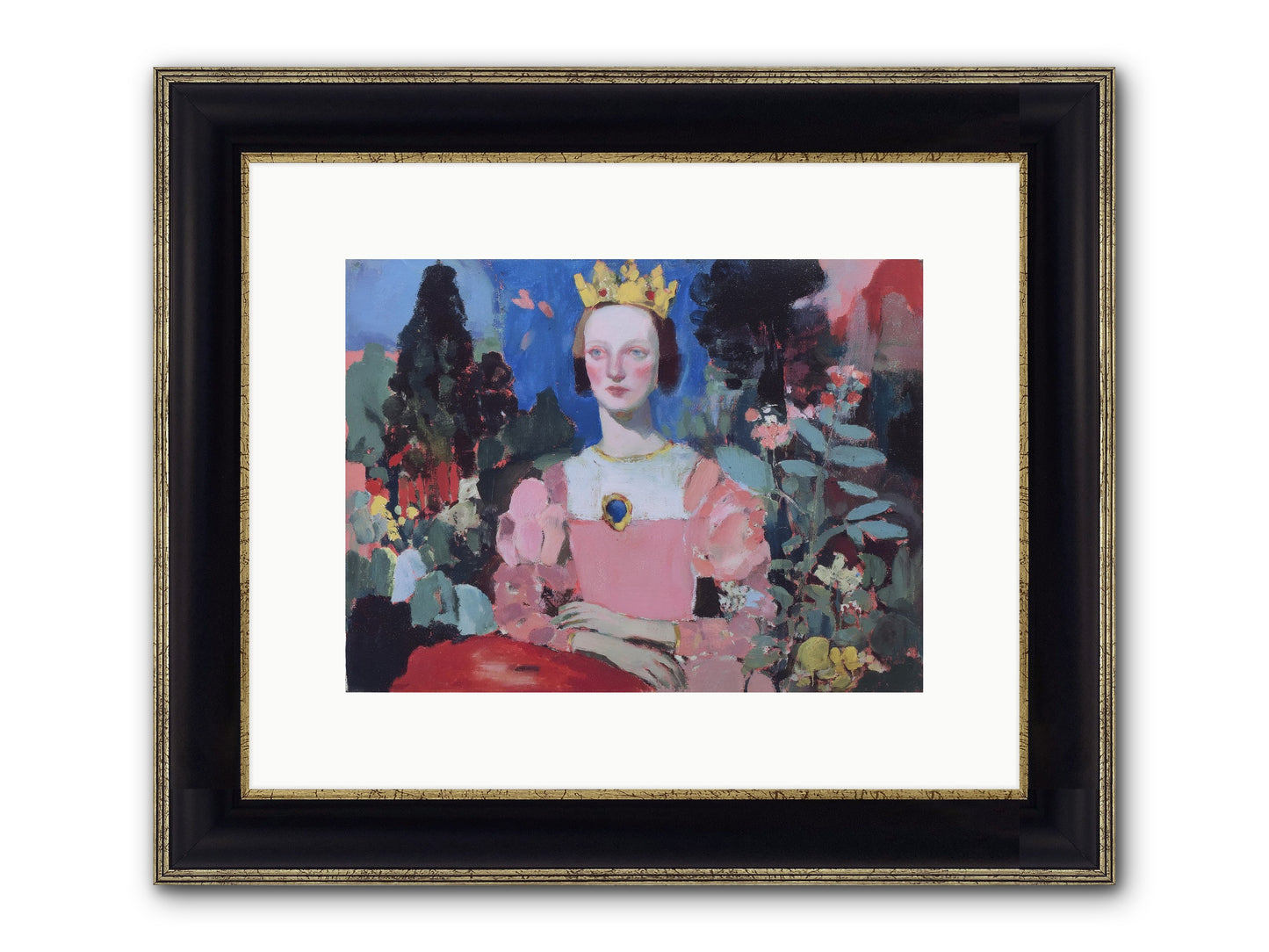 Where She Wandered Framed Print - Black & Gold 12x9