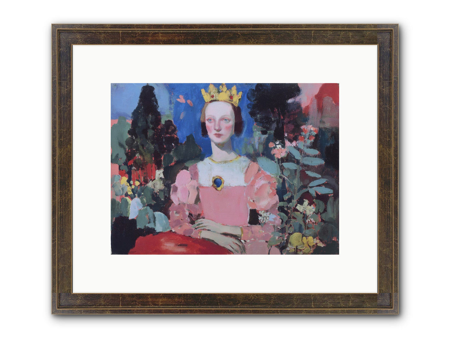 Where She Wandered Framed Print - Slimwoods Black/Gold 12x9