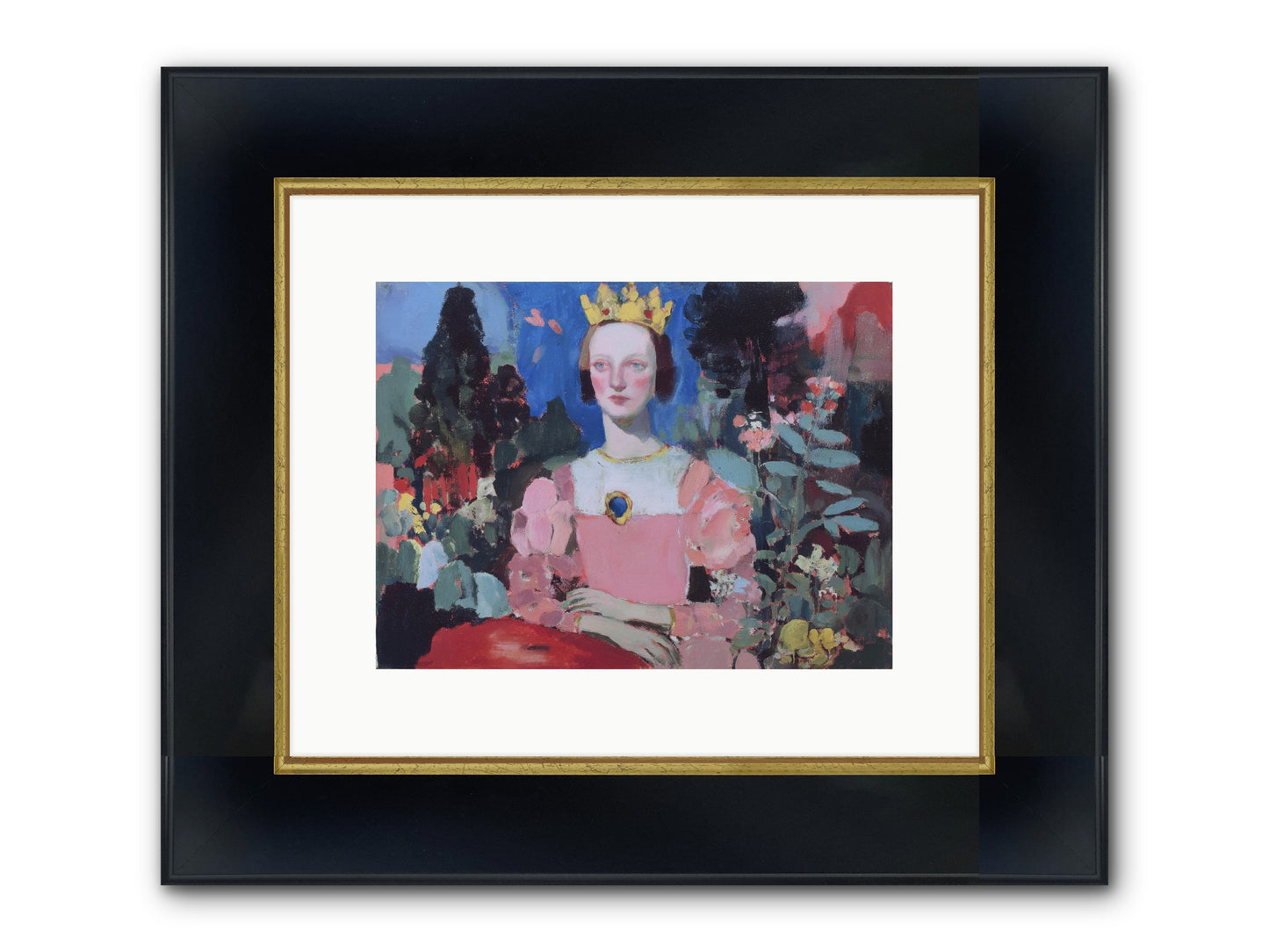 Where She Wandered Framed Print - Wide Black w/Gold 12x9