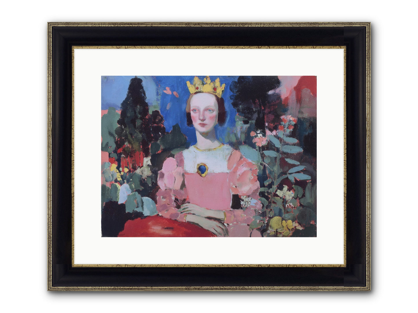 Where She Wandered Framed Print - Black & Gold 16x12