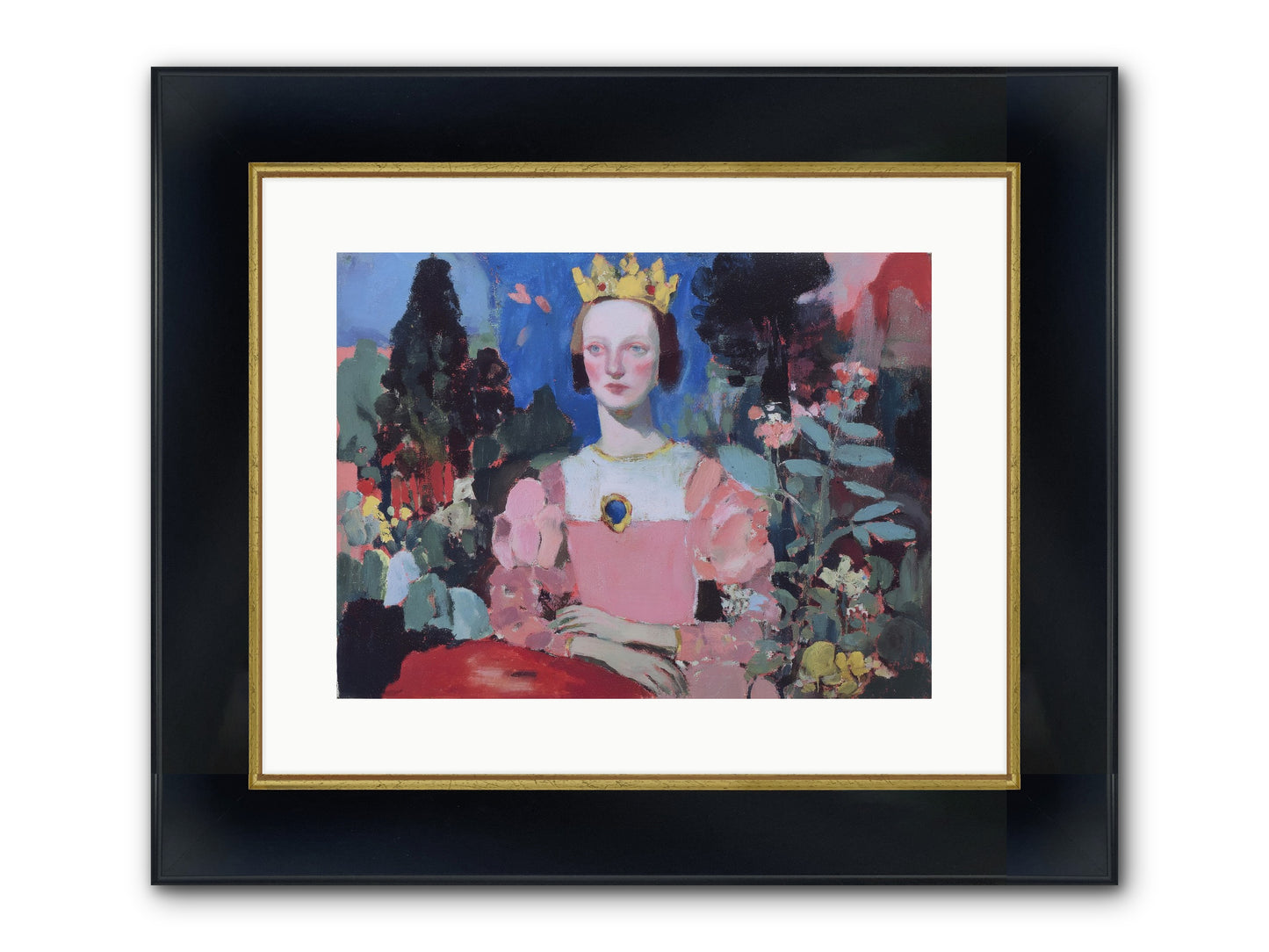 Where She Wandered Framed Print - Wide Black w/Gold 16x12