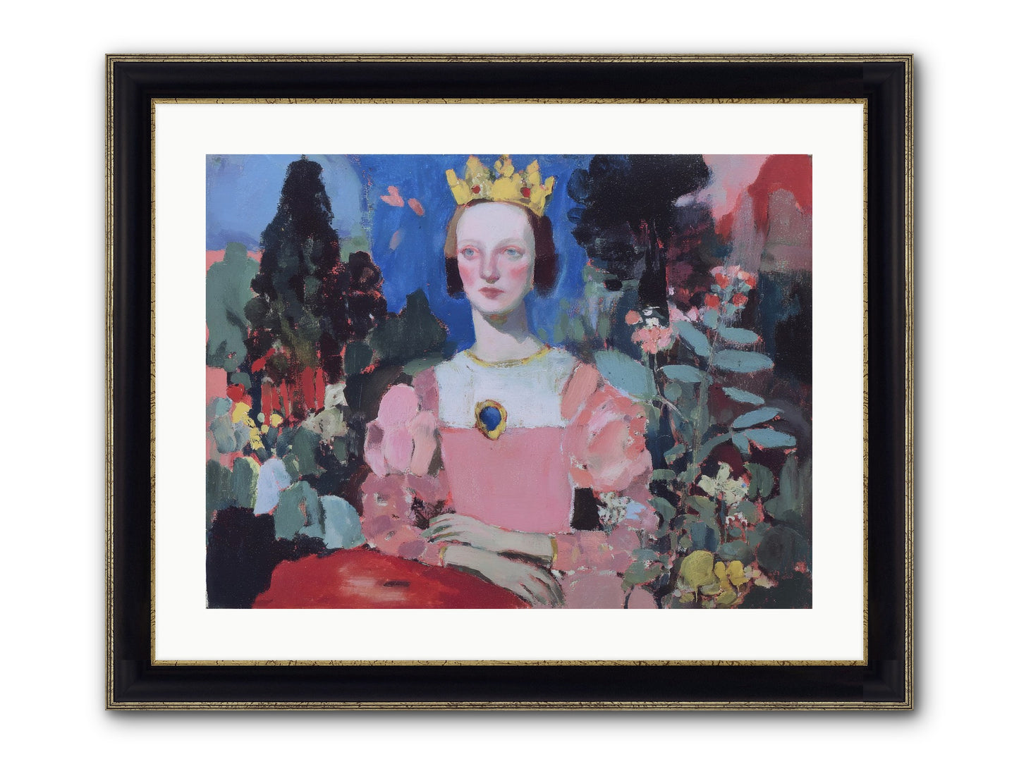 Where She Wandered Framed Print - Black & Gold 24x18
