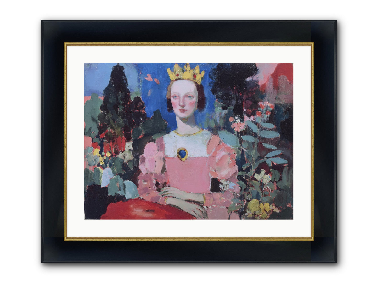 Where She Wandered Framed Print - Wide Black w/Gold 24x18
