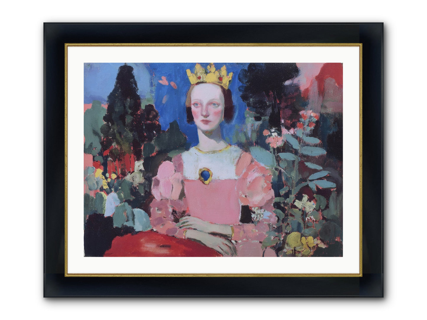 Where She Wandered Framed Print - Wide Black w/Gold 32x24