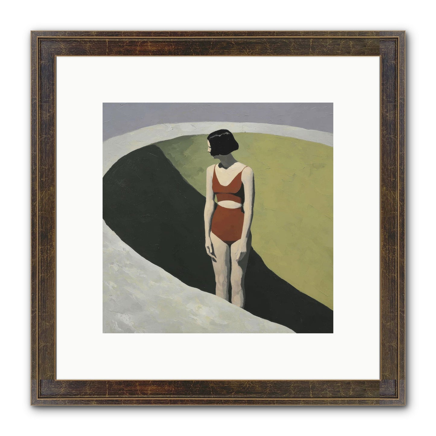 Where Solitude Meets Certainty Framed Print - Slimwoods Black/Gold 10x10