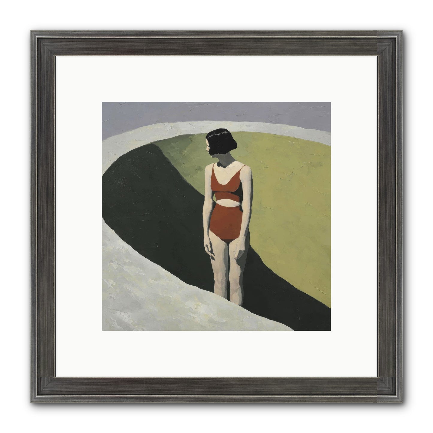 Where Solitude Meets Certainty Framed Print - Slimwoods Black/Silver 10x10