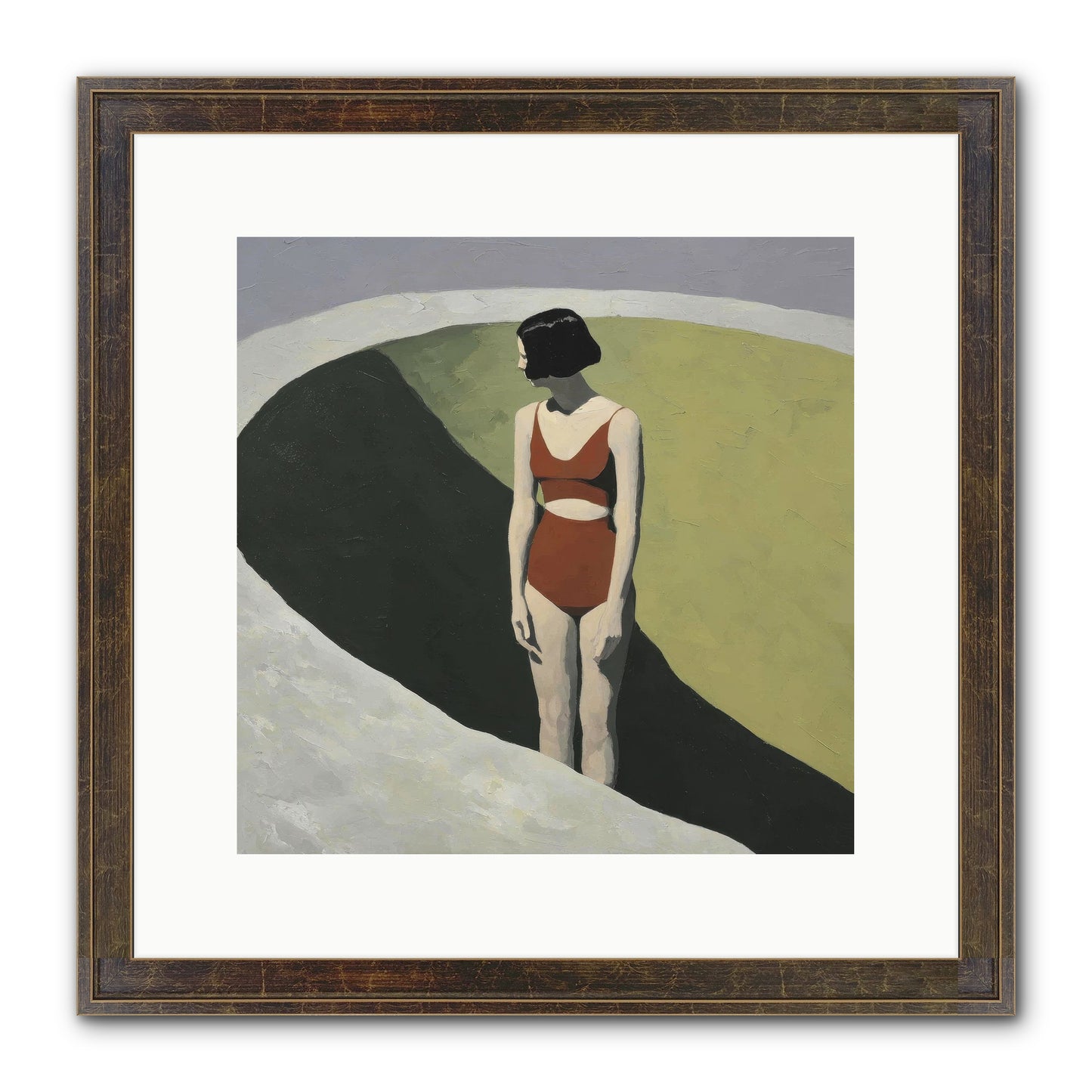 Where Solitude Meets Certainty Framed Print - Slimwoods Black/Gold 12x12