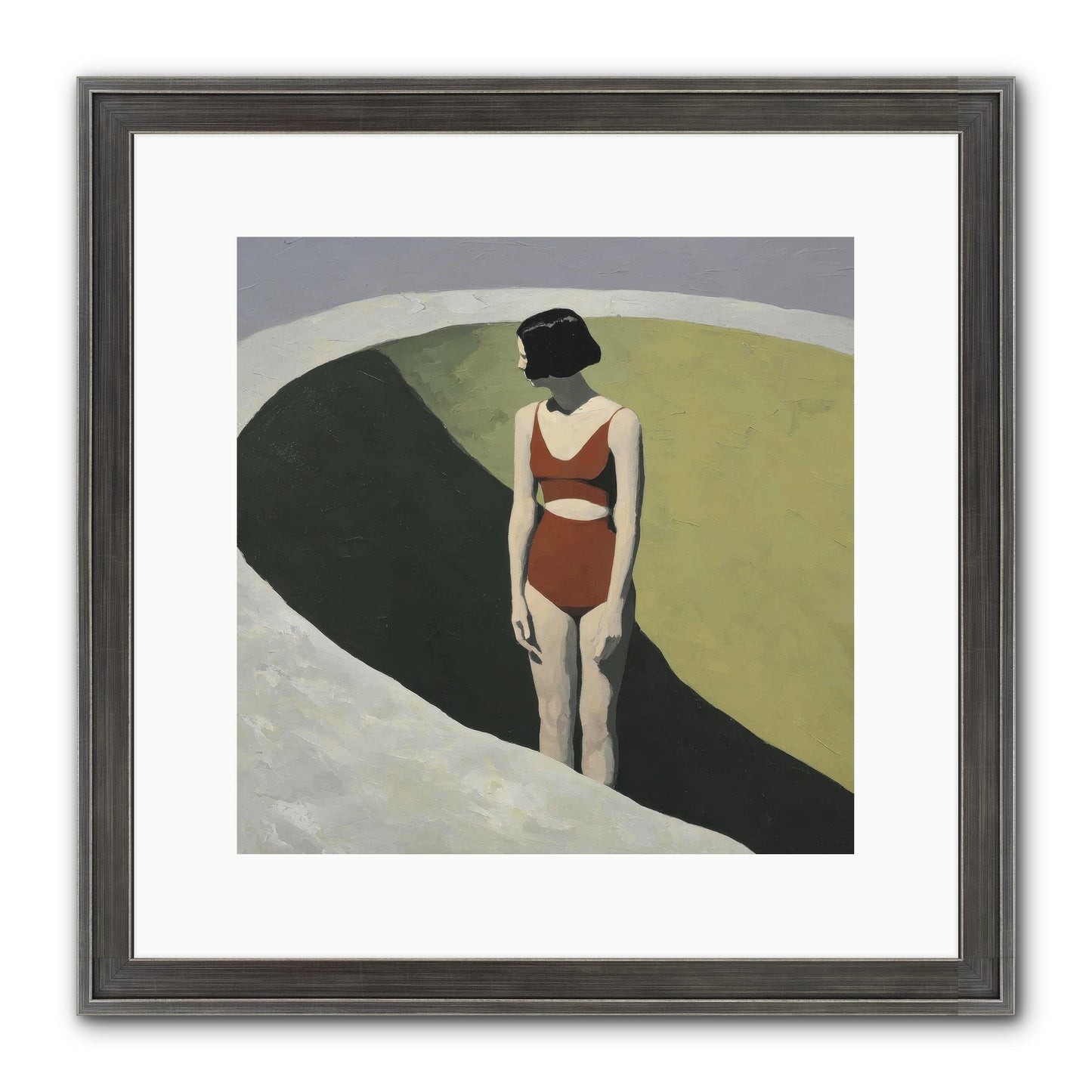 Where Solitude Meets Certainty Framed Print - Slimwoods Black/Silver 12x12