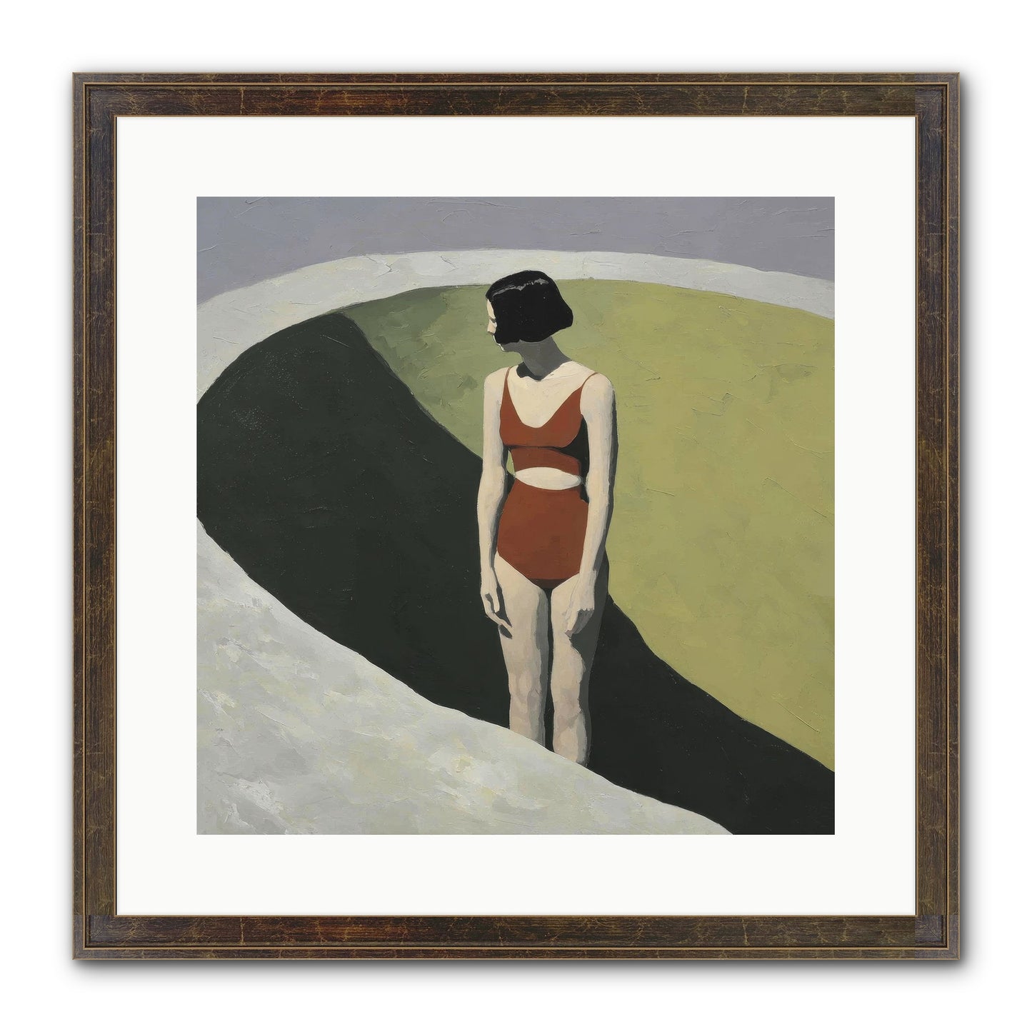 Where Solitude Meets Certainty Framed Print - Slimwoods Black/Gold 16x16