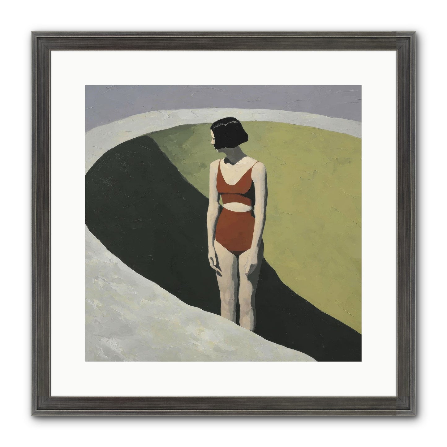 Where Solitude Meets Certainty Framed Print - Slimwoods Black/Silver 16x16