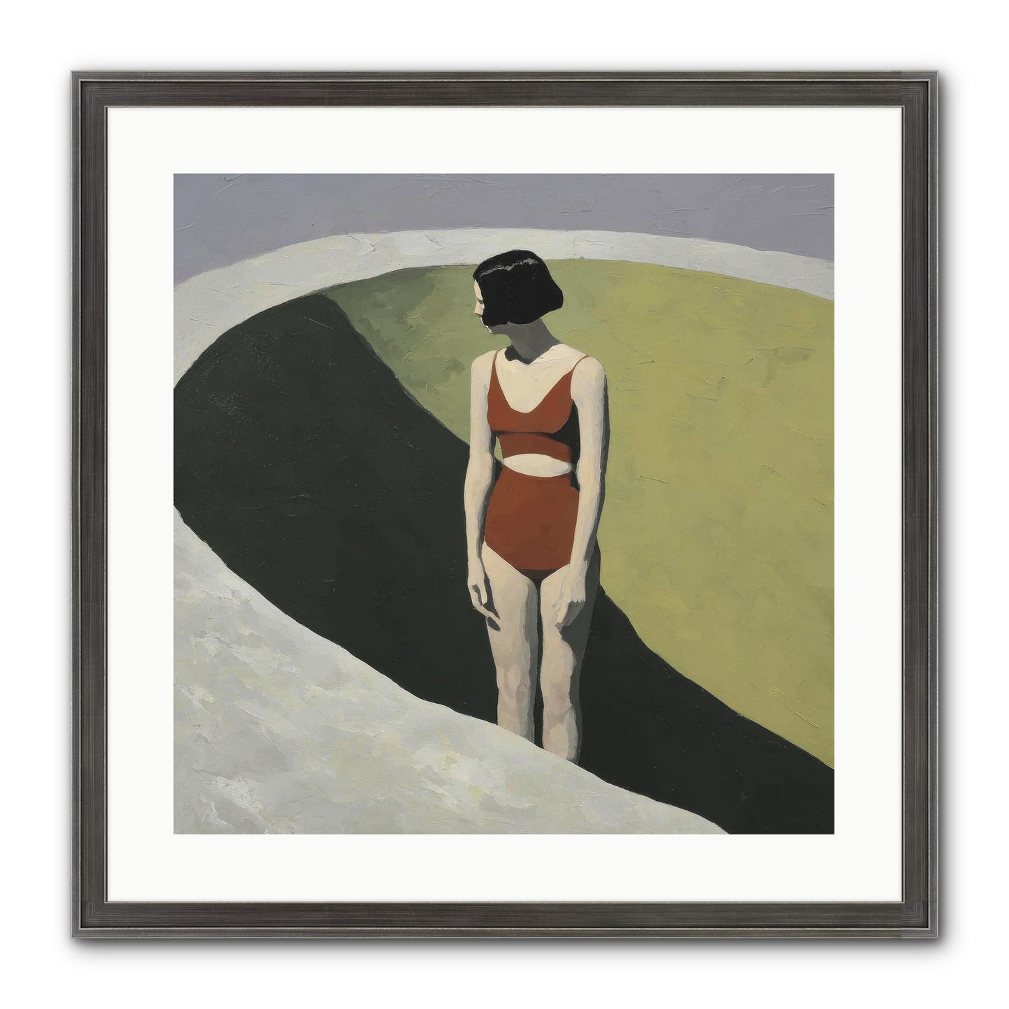 Where Solitude Meets Certainty Framed Print - Slimwoods Black/Silver 20x20