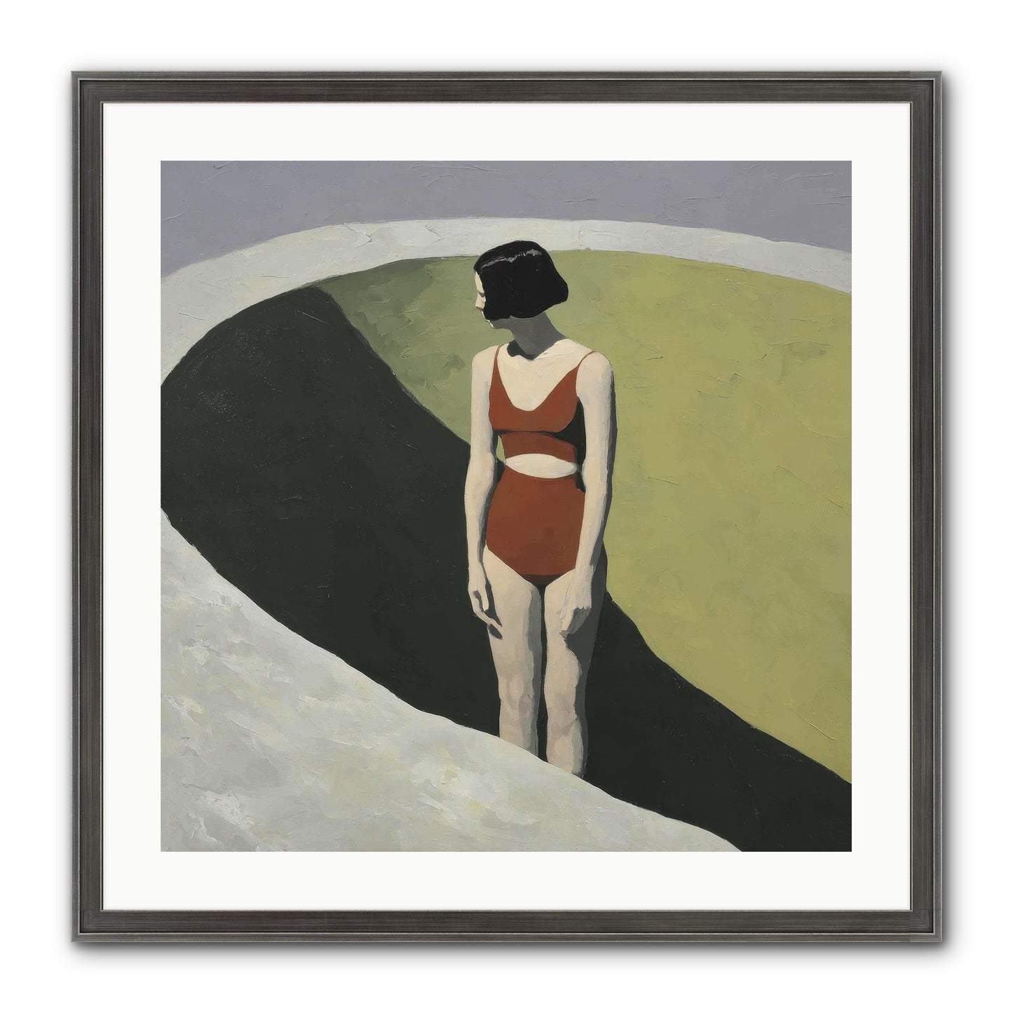 Where Solitude Meets Certainty Framed Print - Slimwoods Black/Silver 24x24