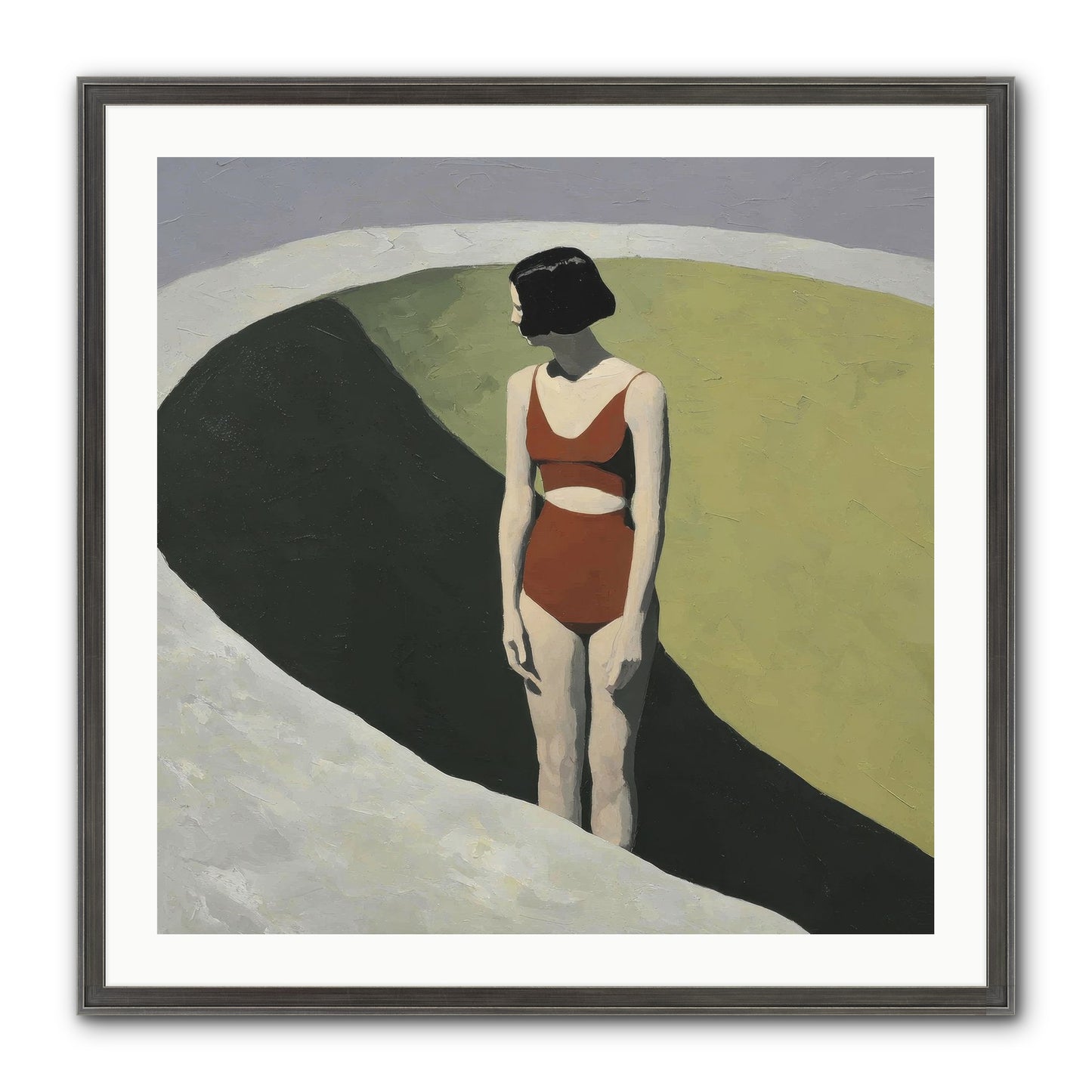 Where Solitude Meets Certainty Framed Print - Slimwoods Black/Silver 30x30