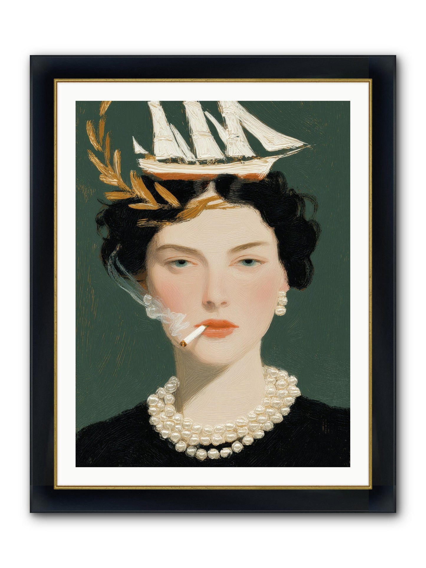 Where Stories Begin Framed Print - Wide Black w/Gold 30x40