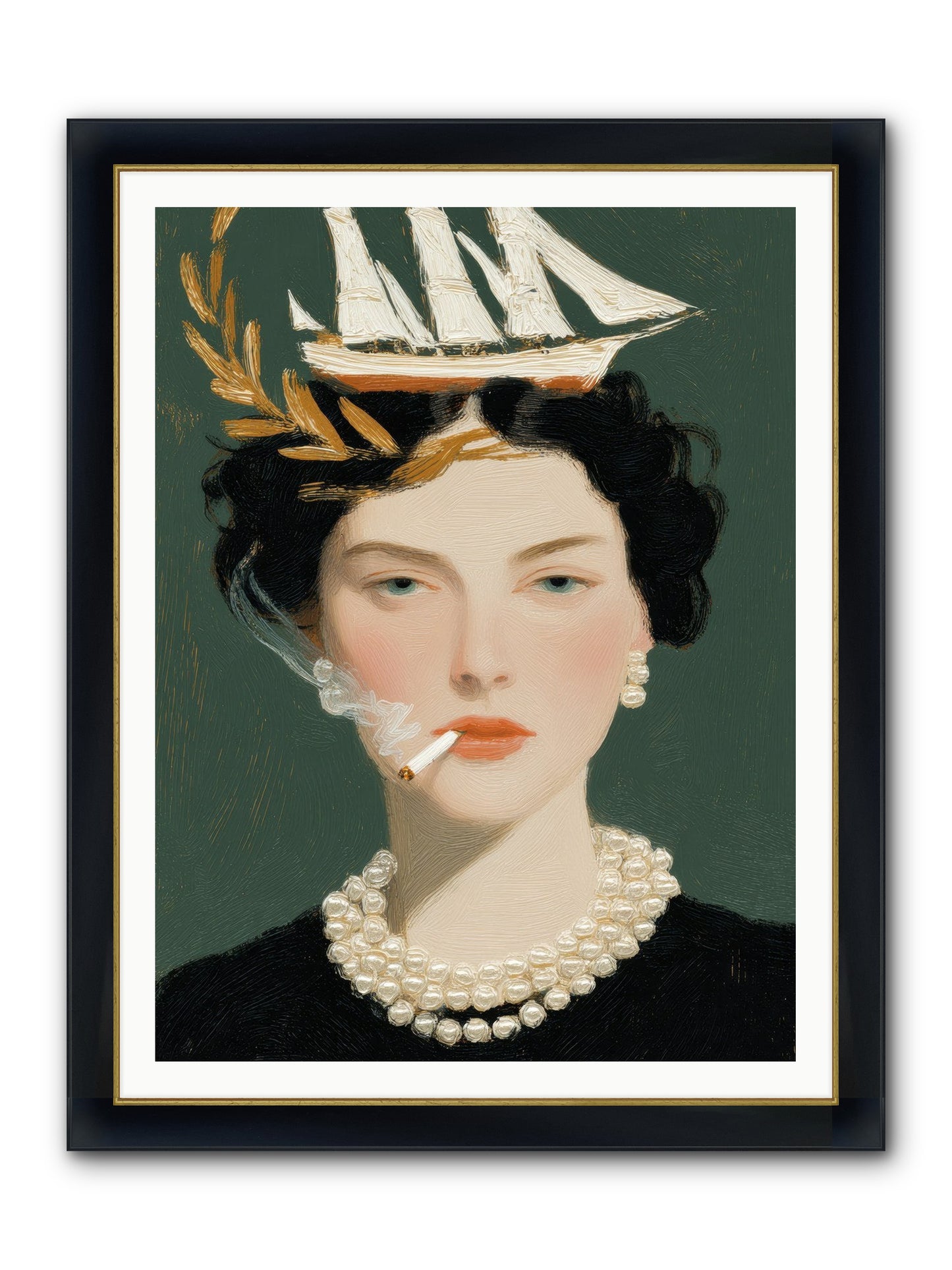 Where Stories Begin Framed Print - Wide Black w/Gold 36x48