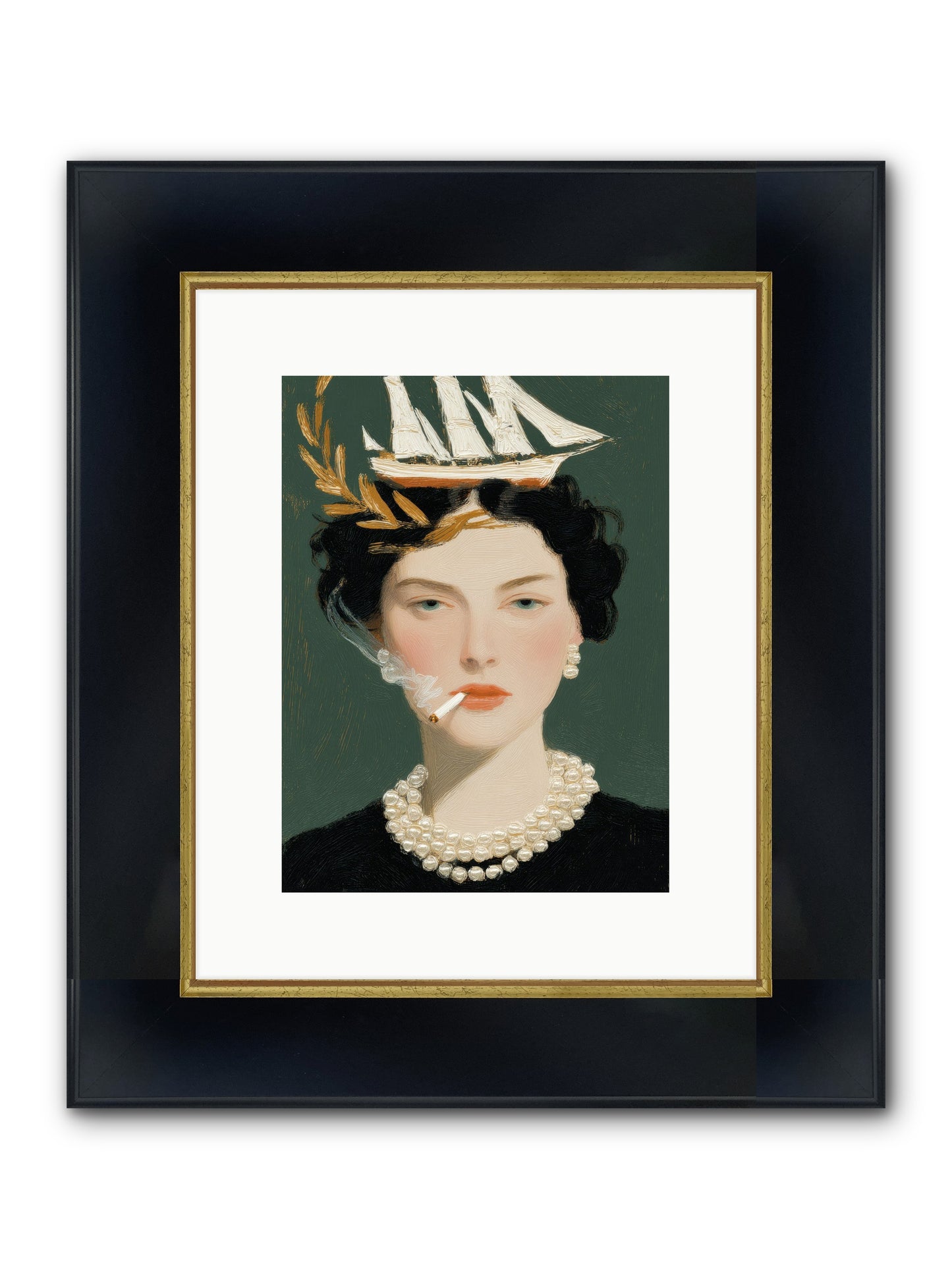 Where Stories Begin Framed Print - Wide Black w/Gold 9x12