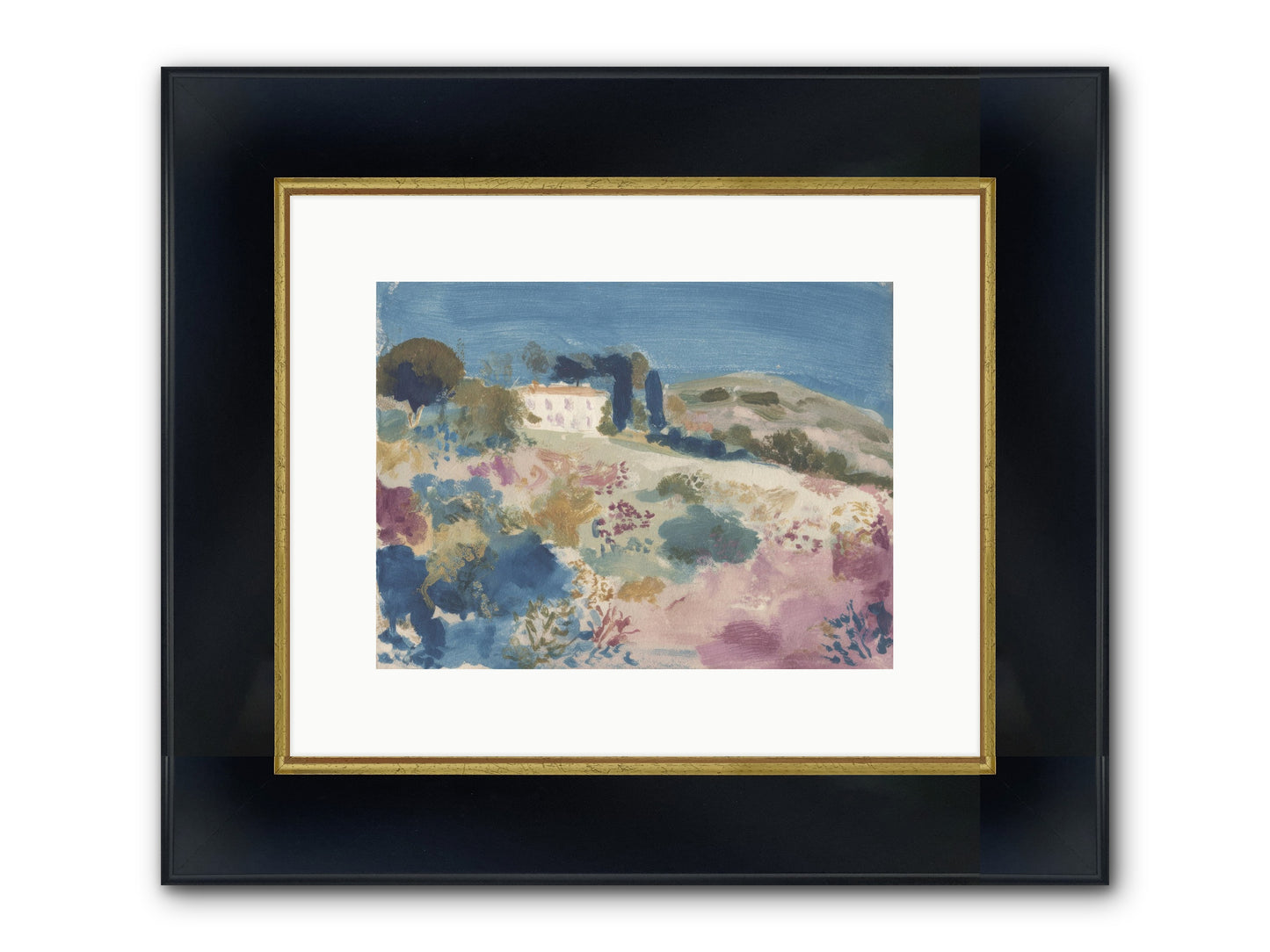 Where Summer Stayed Framed Print - Wide Black w/Gold 12x9