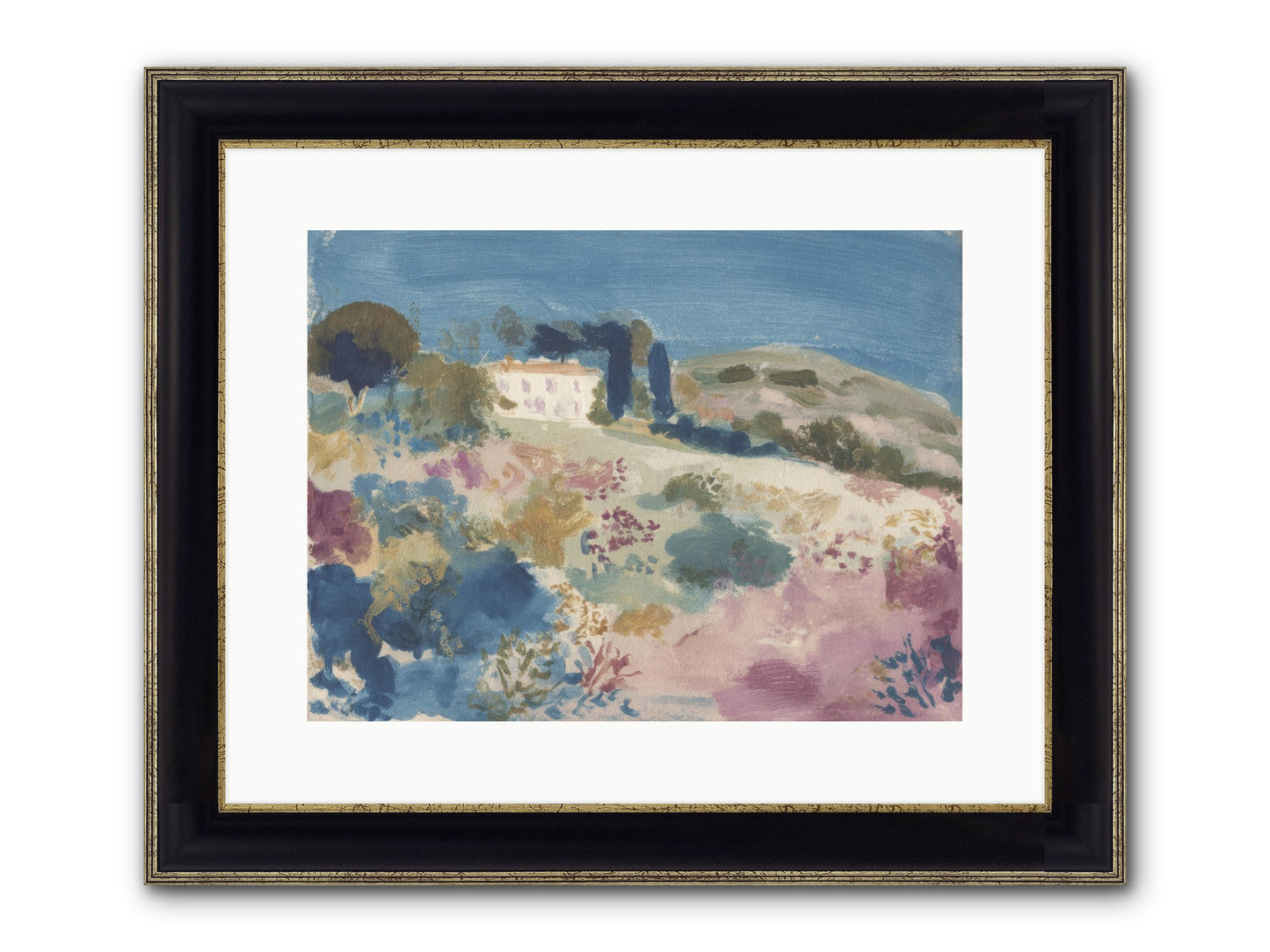Where Summer Stayed Framed Print - Black & Gold 16x12