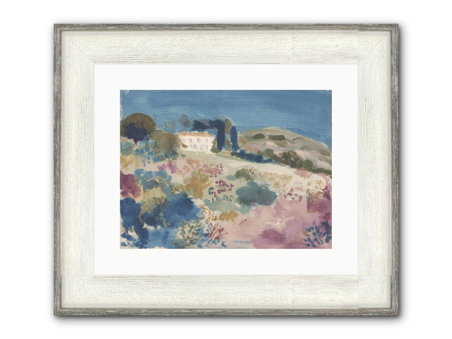 Where Summer Stayed Framed Print - Driftwood White 16x12