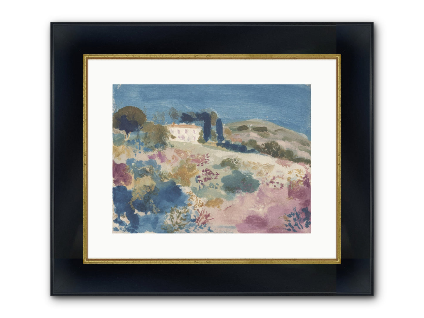 Where Summer Stayed Framed Print - Wide Black w/Gold 16x12