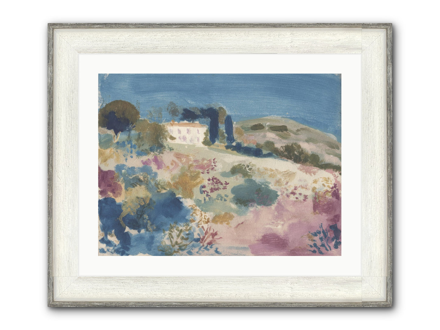 Where Summer Stayed Framed Print - Driftwood White 24x18