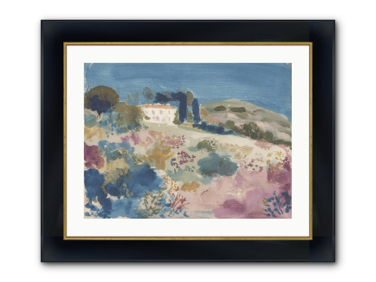 Where Summer Stayed Framed Print - Wide Black w/Gold 24x18
