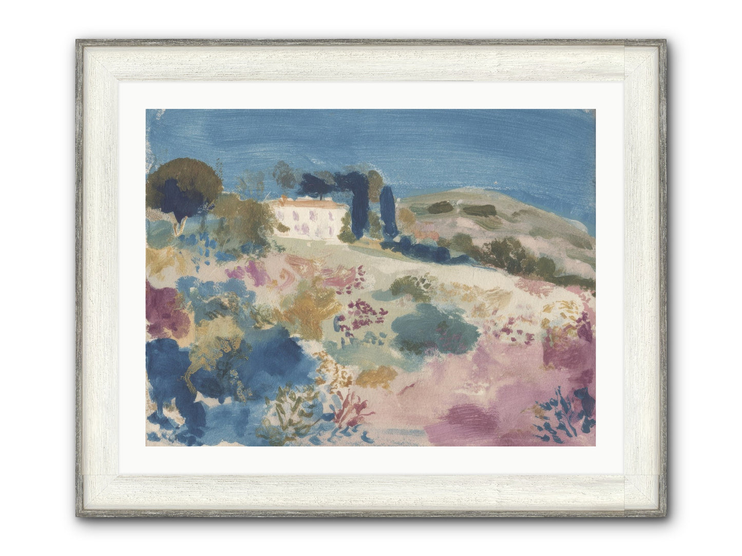 Where Summer Stayed Framed Print - Driftwood White 32x24