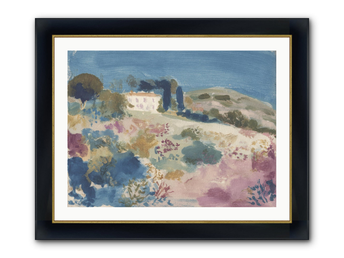 Where Summer Stayed Framed Print - Wide Black w/Gold 32x24