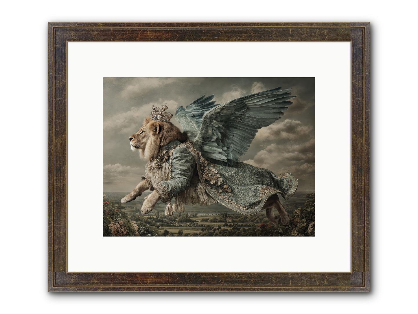Where The Clouds Remember Framed Print - Slimwoods Black/Gold 12x9