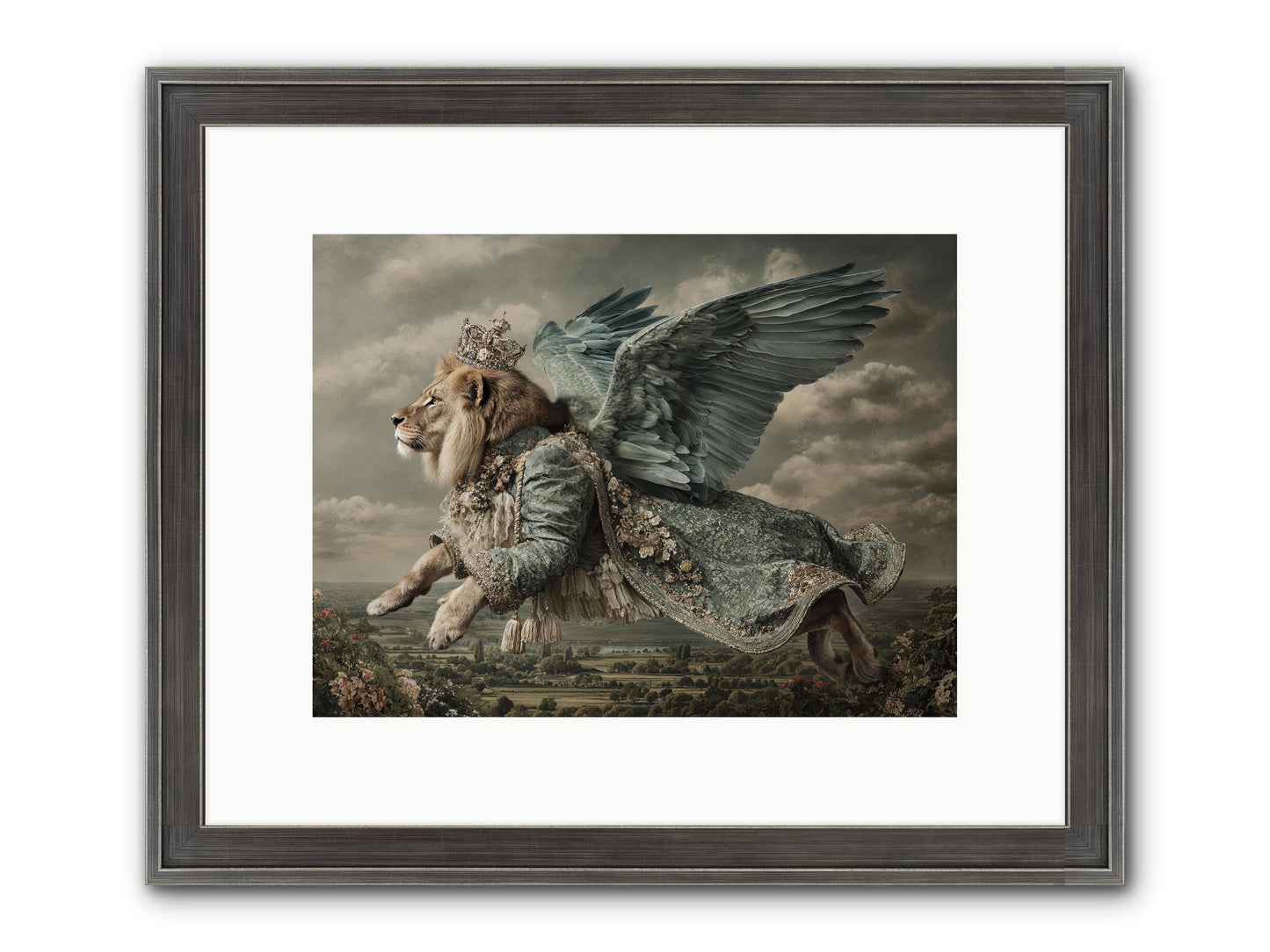 Where The Clouds Remember Framed Print - Slimwoods Black/Silver 12x9