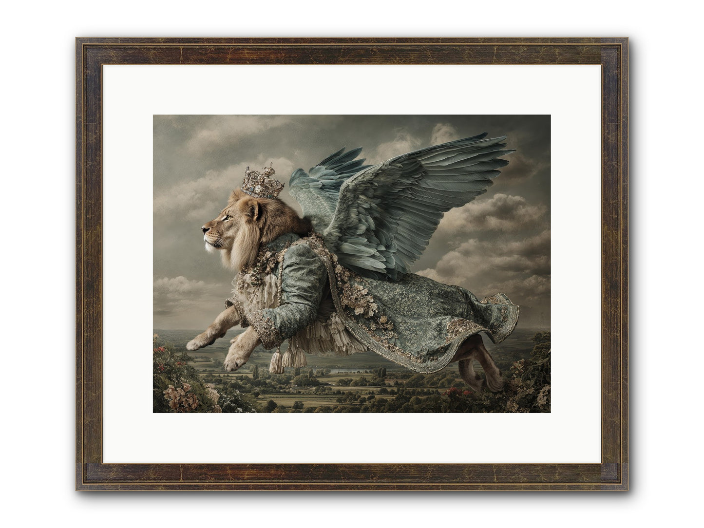 Where The Clouds Remember Framed Print - Slimwoods Black/Gold 16x12