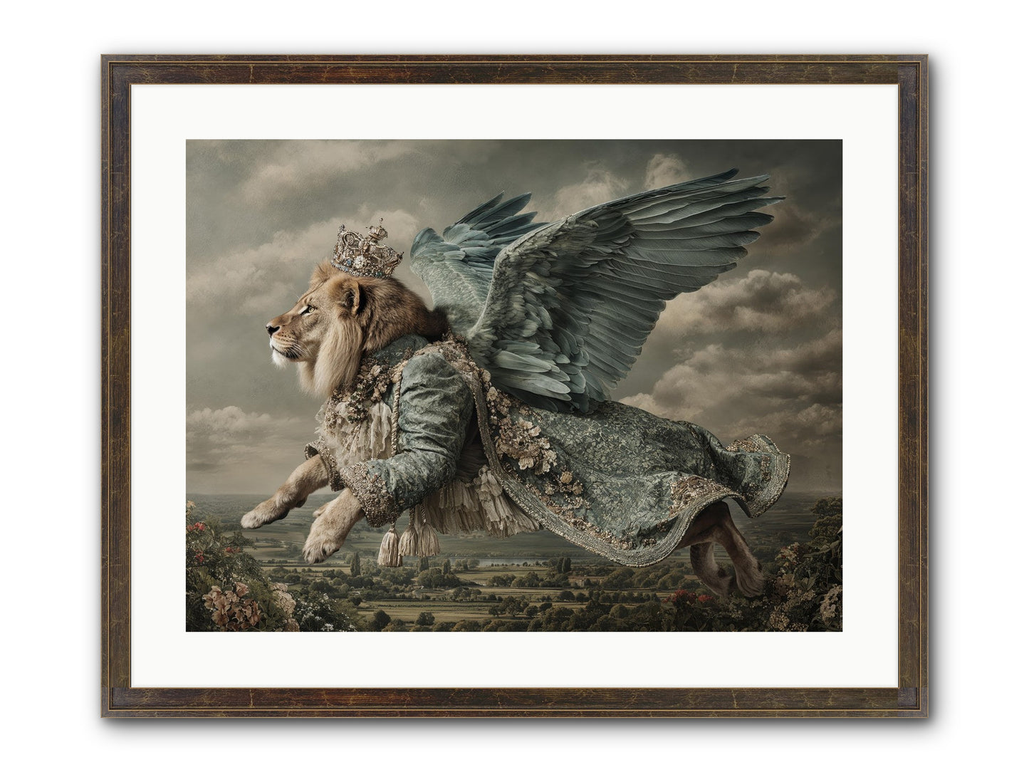 Where The Clouds Remember Framed Print - Slimwoods Black/Gold 24x18