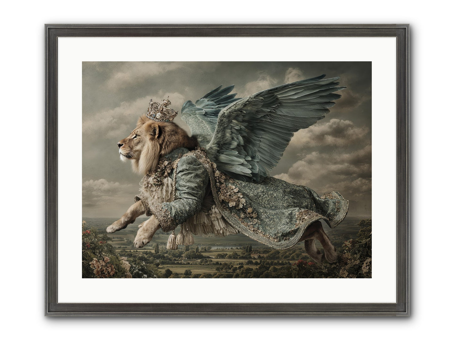 Where The Clouds Remember Framed Print - Slimwoods Black/Silver 24x18