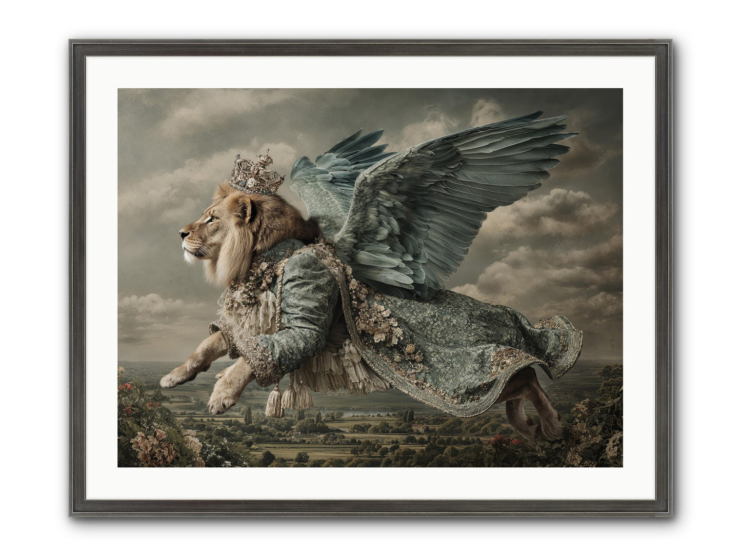 Where The Clouds Remember Framed Print - Slimwoods Black/Silver 32x24